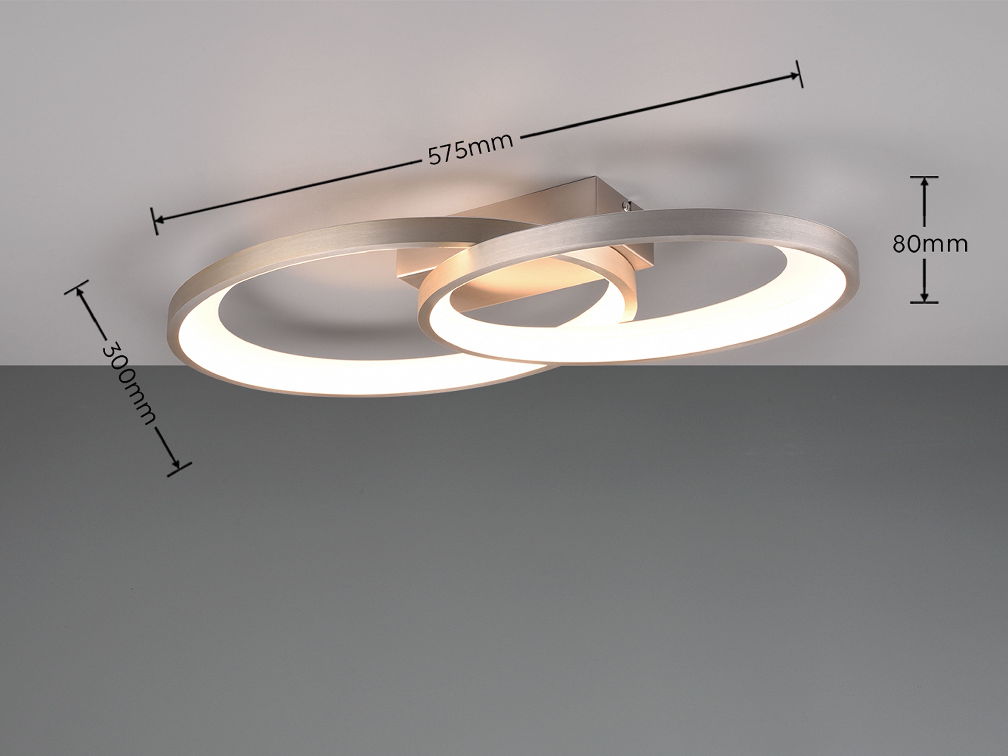 REALITY LED-Deckenleuchte Malaga R64482107 nickel-matt, 25 W, 2900 lm, 3000 K REALITY LED-Deckenleuchte Malaga R64482107 nickel-matt, 25 W, 2900 lm, 3000 K