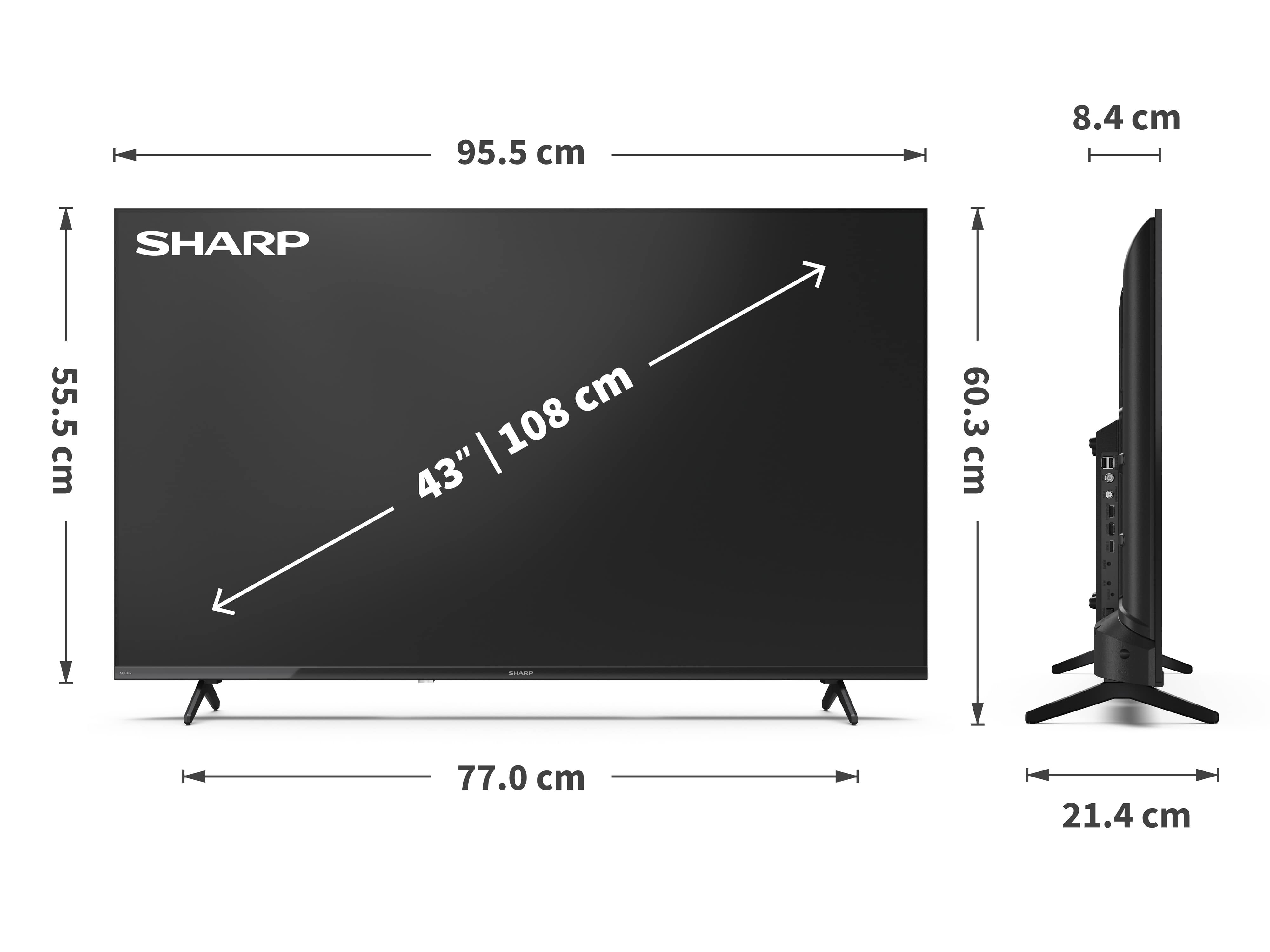 SHARP LED-TV 43HL4265E, 108 cm (43"), Google TV, 4K Ultra HD, WiFi, EEK:F LED-TV SHARP 43HL4265E, 108 cm (43""), Google TV, 4K Ultra HD, WiFi, EEK:F