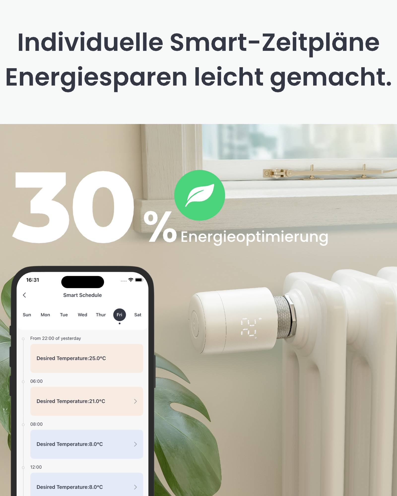 SWITCHBOT Heizkörperthermostat, weiß