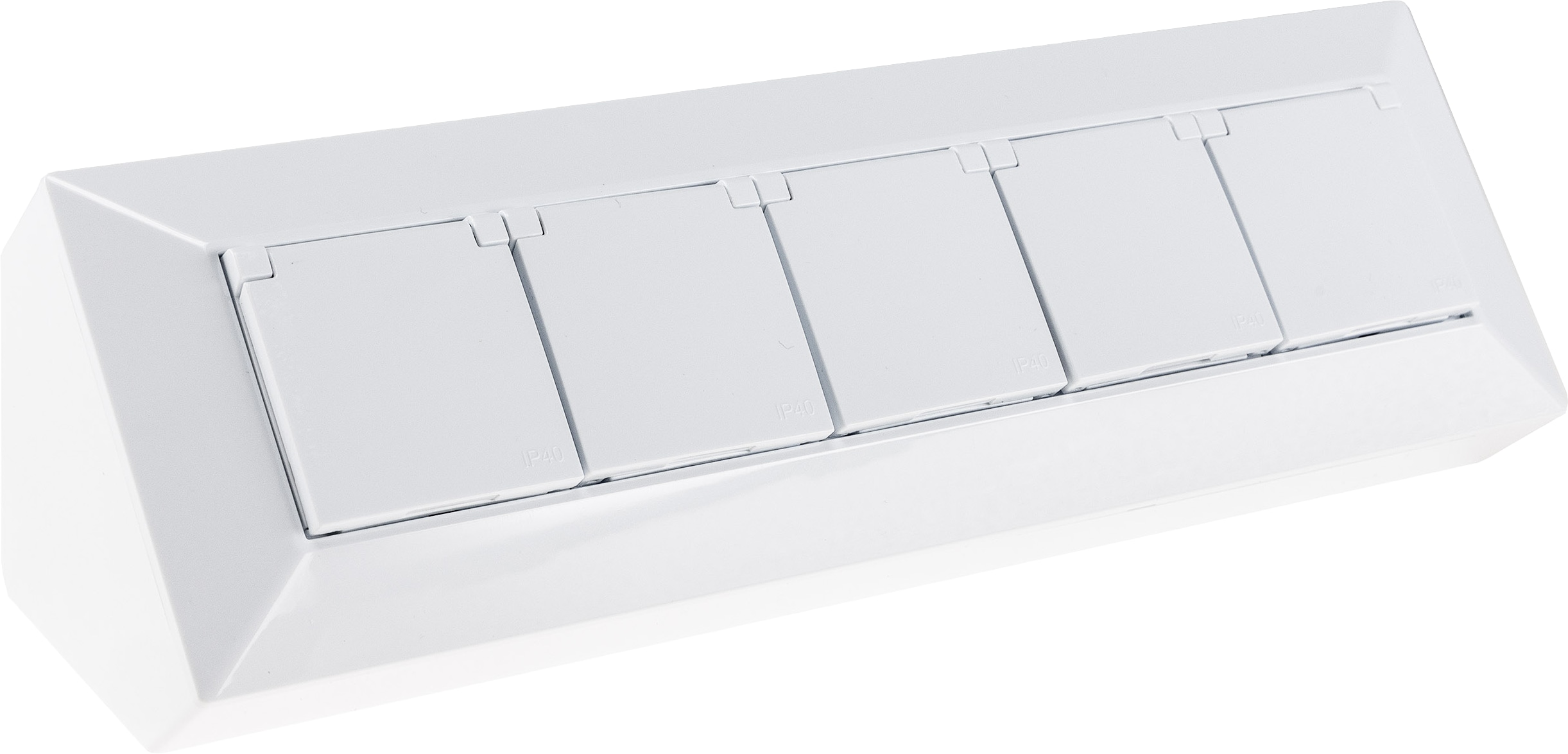 CHILITEC Steckdosenblock 23960, 4-fach, mit Schutzklappen, USB-A+C, weiß
