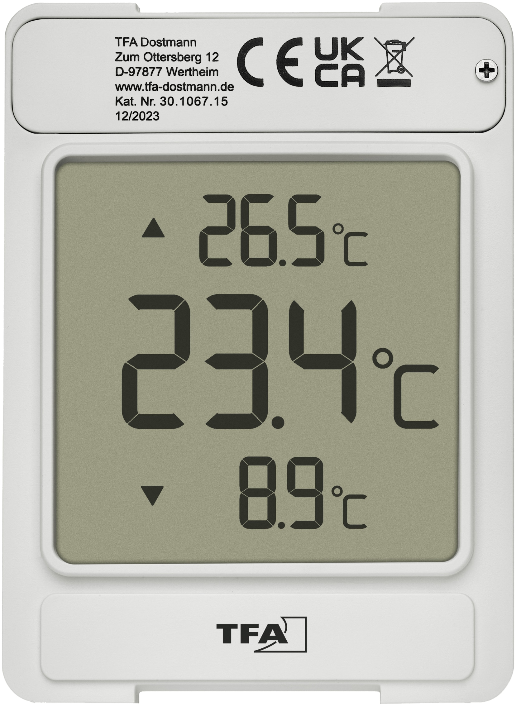 TFA Digitales-Fensterthermometer Windoo, 30.1067.15, grau TFA Digitales-Fensterthermometer Windoo, 30.1067.15, grau