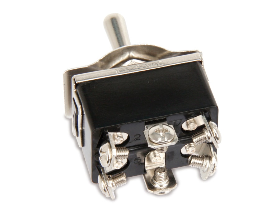 Kippschalter KN3(C)-203A, 2-polig, ON/OFF/ON Kippschalter KN3(C)-203A, 2-polig, ON/OFF/ON