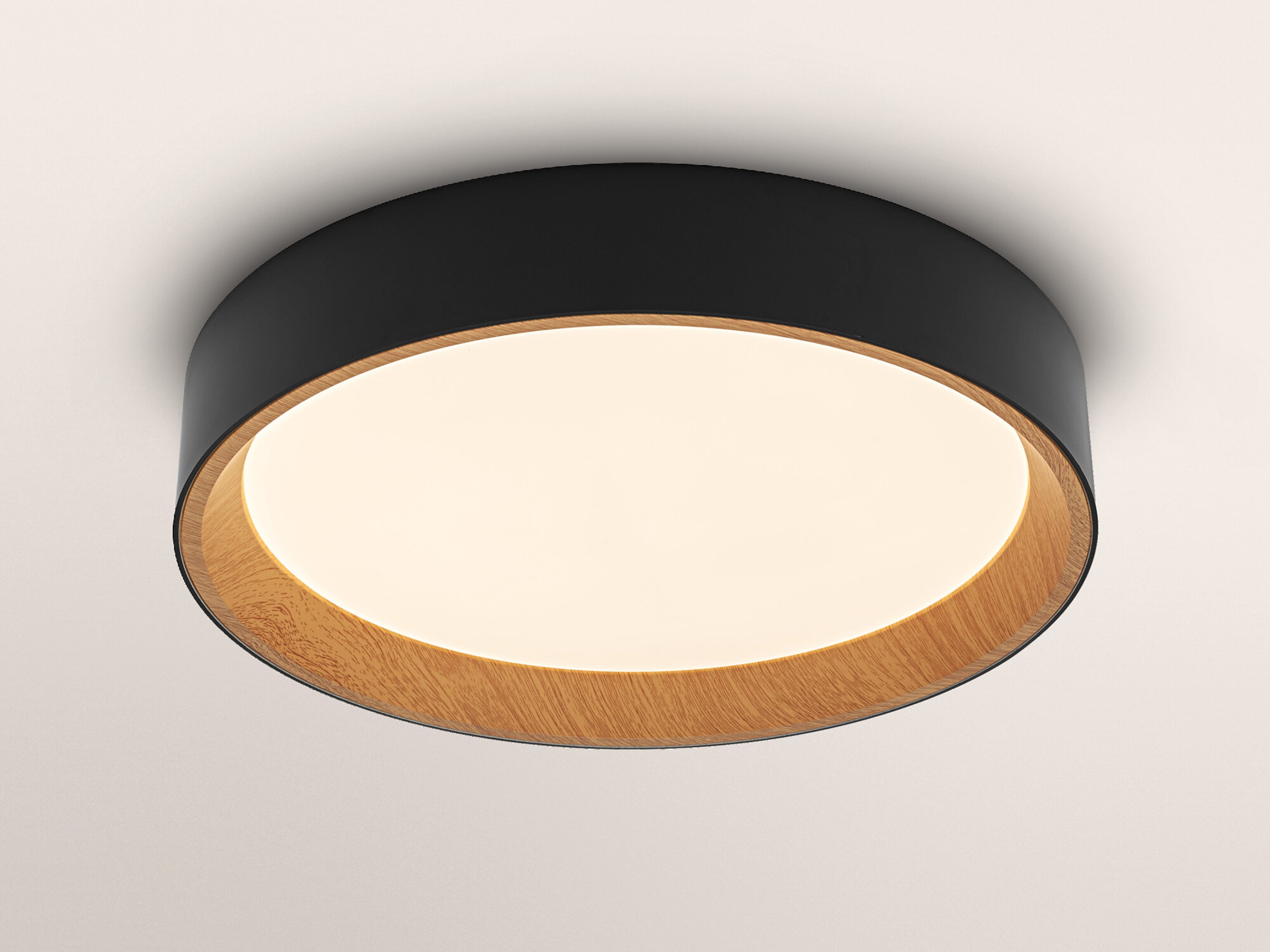 OSRAM LED-Deckenleuchte, 16W, 3000K, 1000lm, warmweiß, IP20, dimmbar, schwarz, Ø29 cm OSRAM LED-Deckenleuchte, 16W, 3000K, 1000lm, warmweiß, IP20, dimmbar, schwarz, Ø29 cm