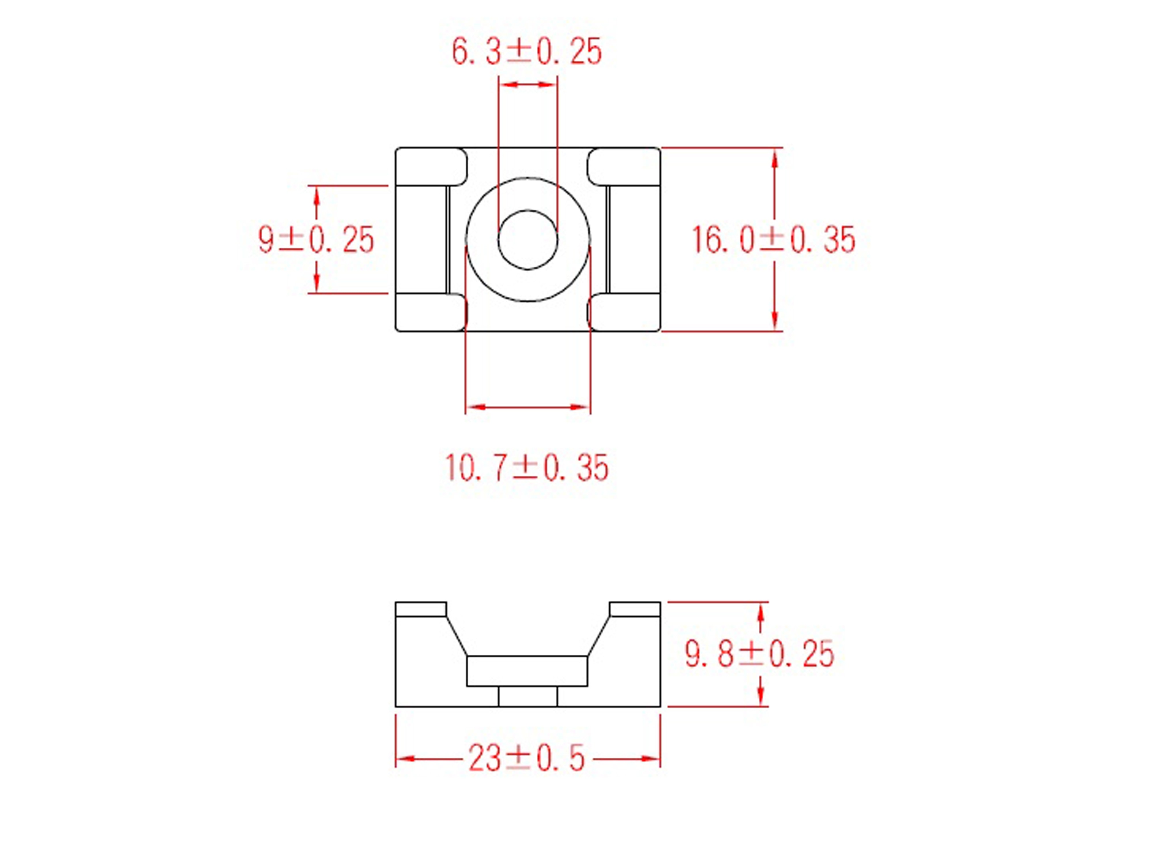 KSS Befestigungssockel schraubbar Polyamid 6.6, Natur, Befestigungsloch 6,3, L=23, B=16, 1 Stück KSS Befestigungssockel schraubbar Polyamid 6.6, Natur, Befestigungsloch 6,3, L=23, B=16, 1 Stück