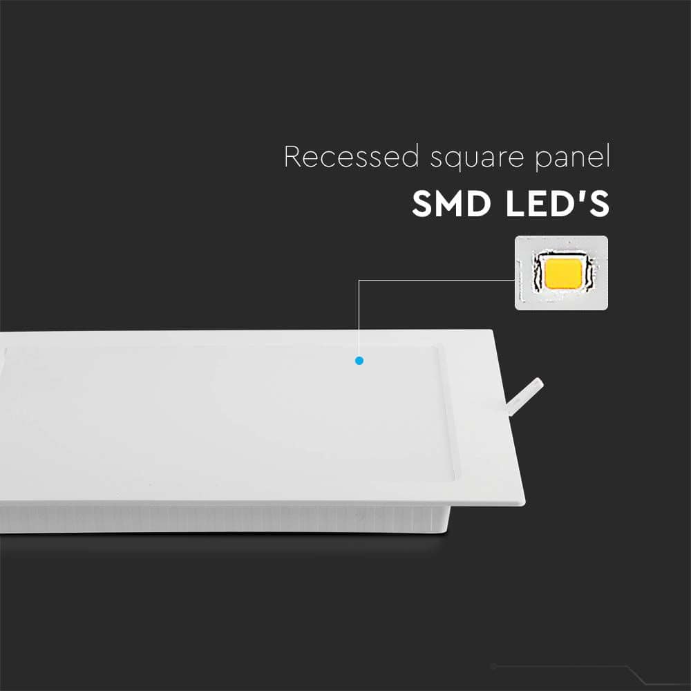 V-TAC LED-Einbauleuchte VT-61018, EEK: F, 18 W, 1850 lm, 3000 K, weiß V-TAC LED-Einbauleuchte VT-61018, EEK: F, 18 W, 1850 lm, 3000 K, weiß