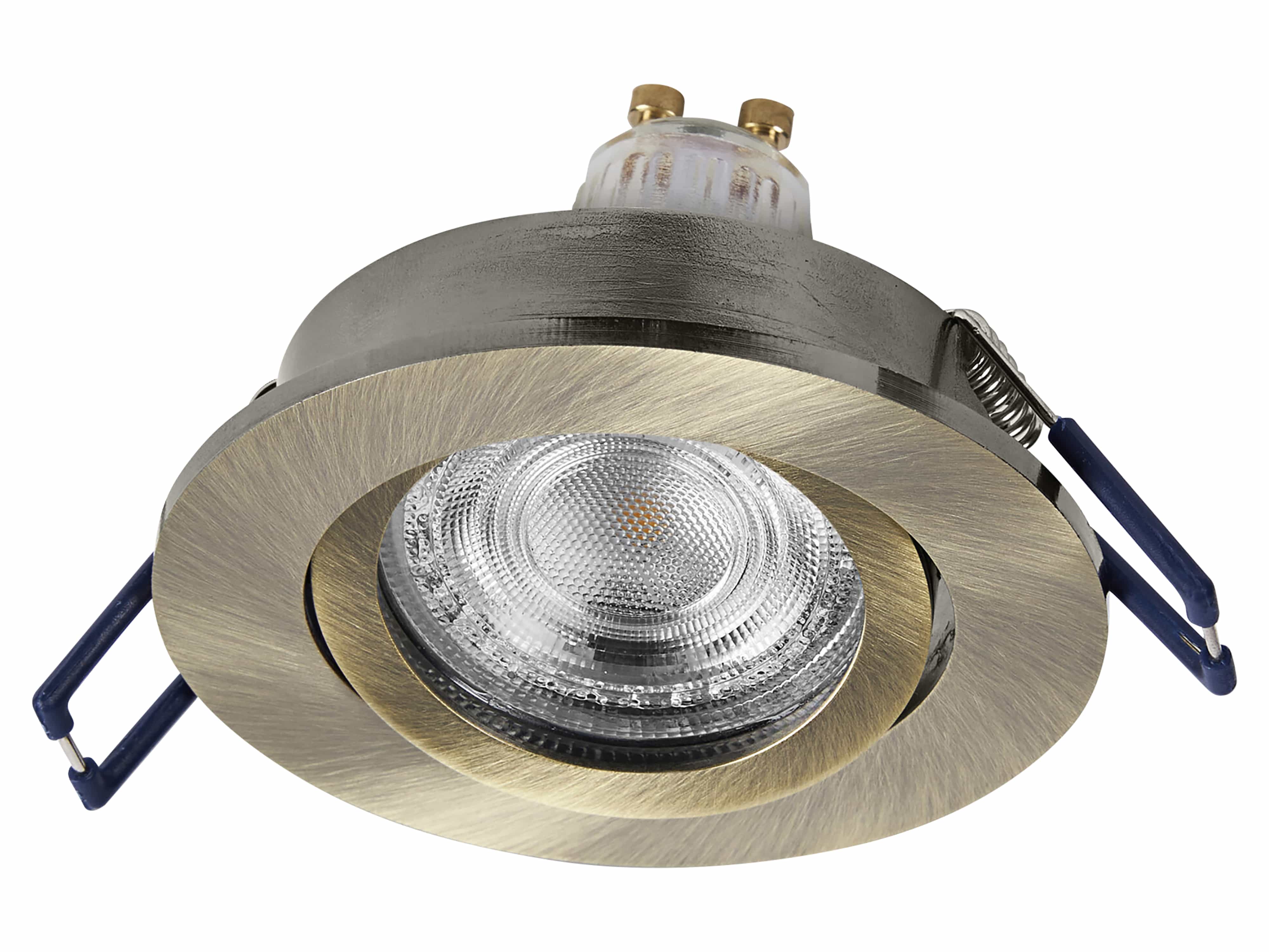 OSRAM LED-Einbauleuchte, GU10, 4,5W, 2700K, 400lm, warmweiß, IP20, Grün-Messing, 3er Set OSRAM LED-Einbauleuchte, GU10, 4,5W, 2700K, 400lm, warmweiß, IP20, Grün-Messing, 3er Set