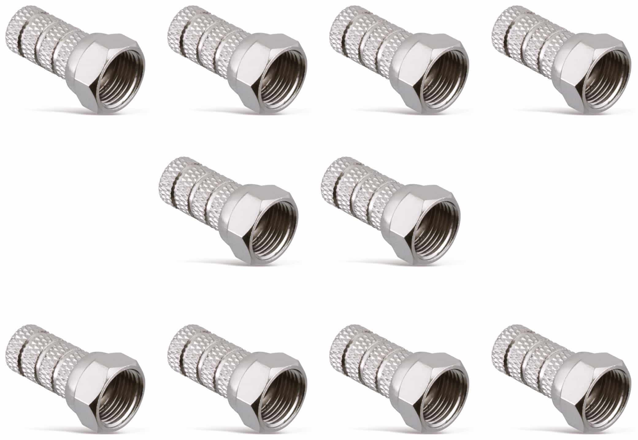 S-IMPULS F-Stecker, 7,2 mm, Aufdrehmontage, 10 Stück S-IMPULS F-Stecker, 7,2 mm, Aufdrehmontage, 10 Stück