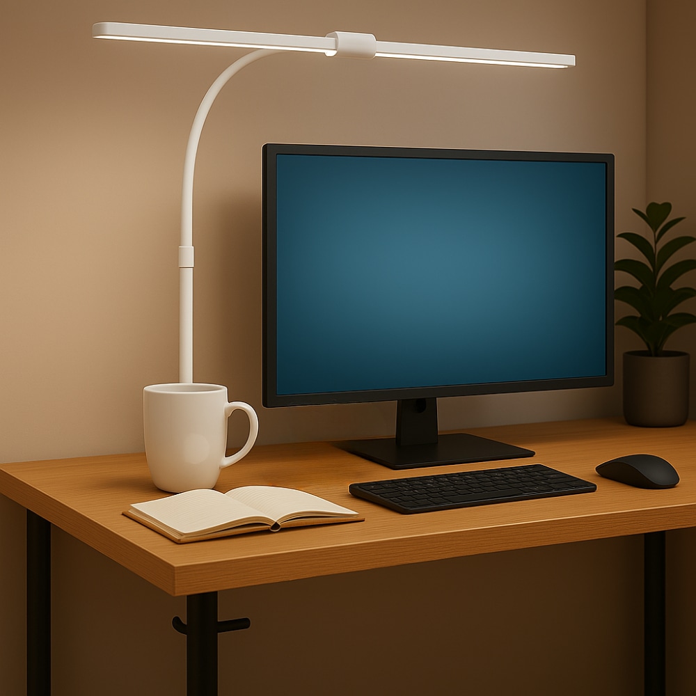 LUXULA LED-Schreibtischleuchte, EEK: G, 24 W, 800 lm, CCT, weiß LUXULA LED-Schreibtischleuchte, EEK: G, 24 W, 800 lm, CCT, weiß