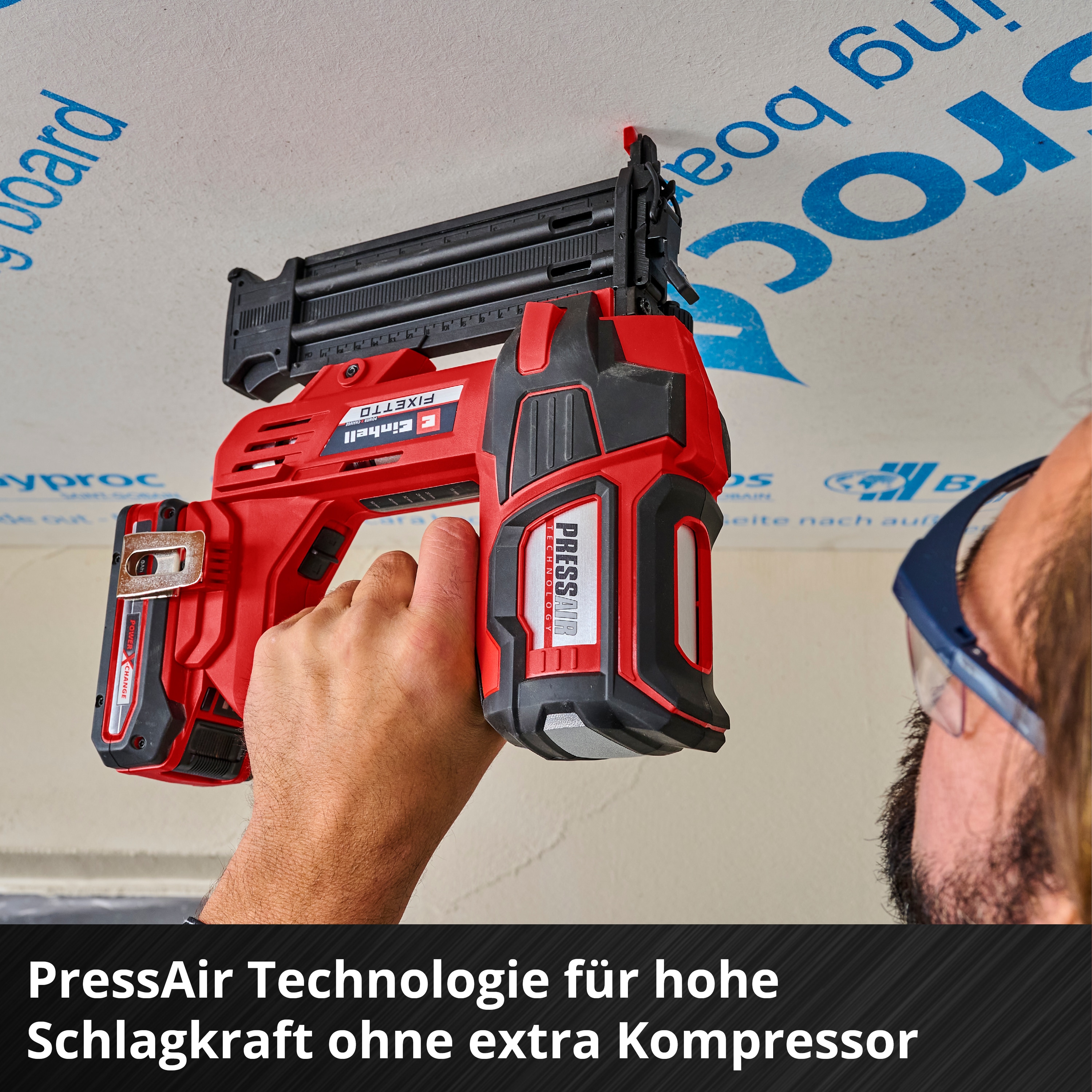 EINHELL PROFESSIONAL Akku-Nagler Fixetto 18/50 N, Solo + E-Box Koffer S-F