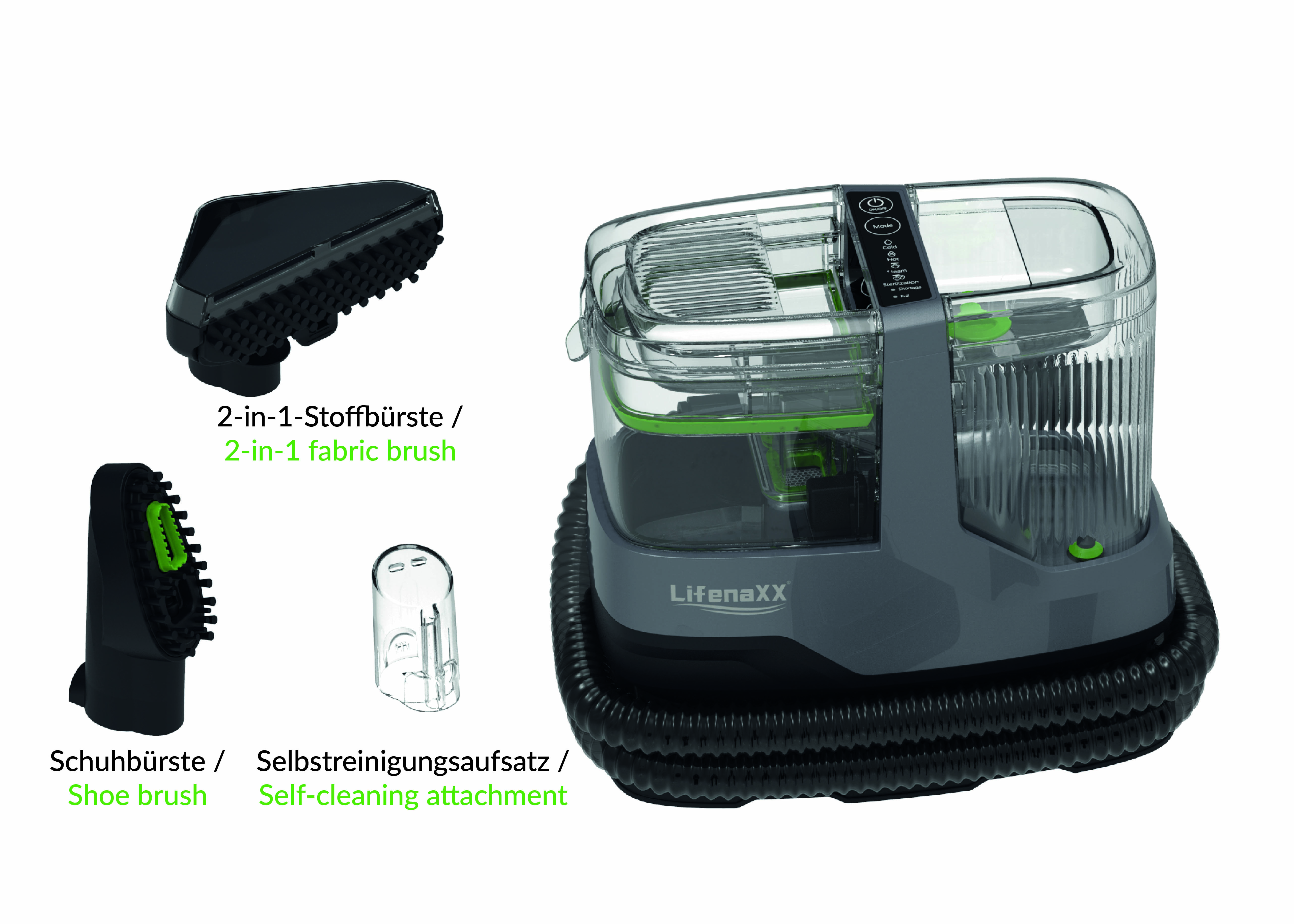 LIFENAXX Textildampfreiniger PRO LX-069, 1800 W LIFENAXX Textildampfreiniger PRO LX-069, 1800 W