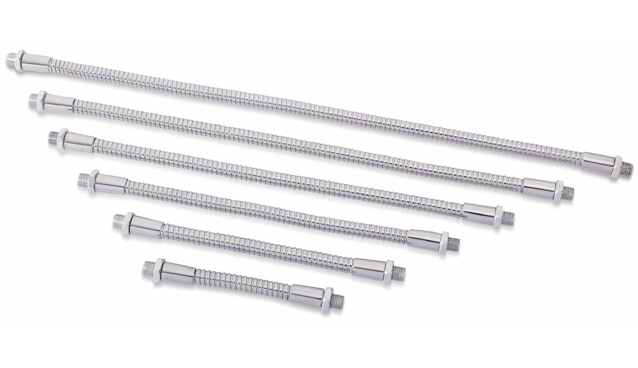 Schwanenhals 350 mm in Stahl- Chrom Ausführung, Gewinde M8x0,75 Schwanenhals 350 mm in Stahl- Chrom Ausführung, Gewinde M8x0,75