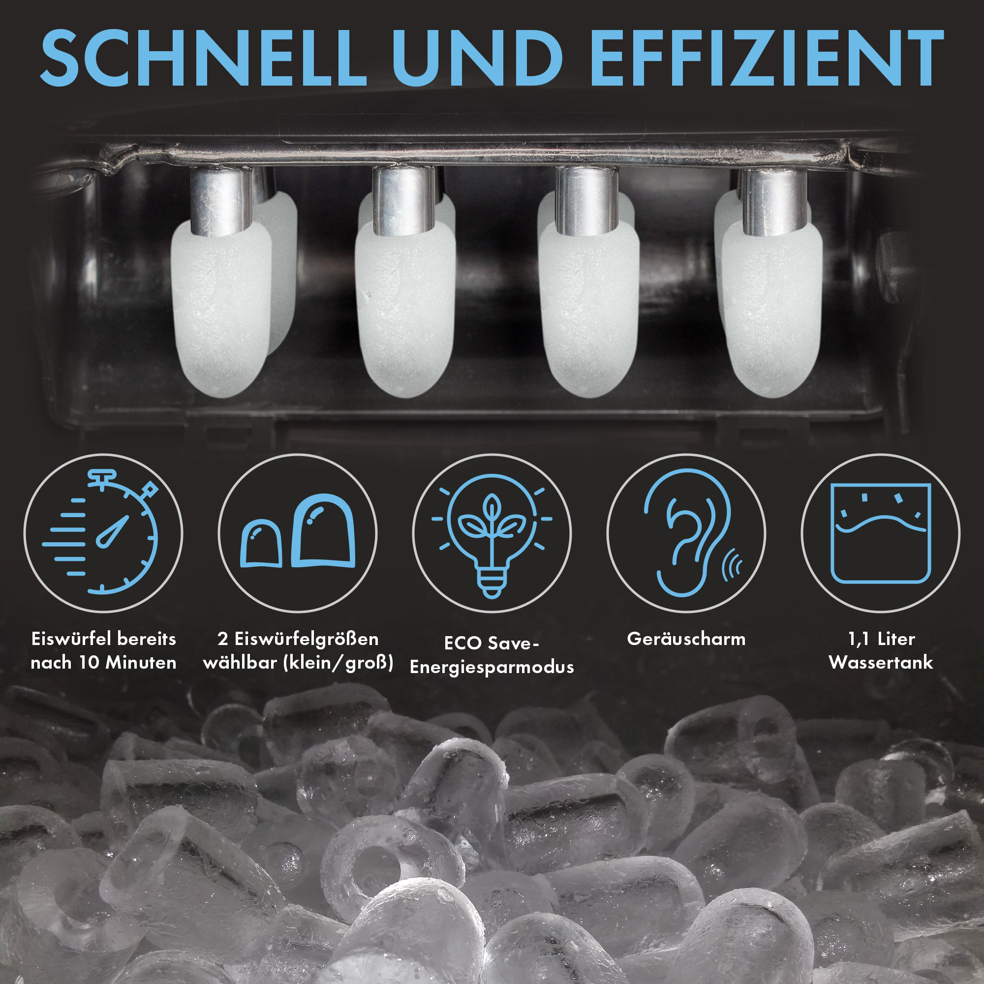CLATRONIC Eiswürfelbereiter EWB 3798, ca. 8-10 kg Eiswürfel in 24h, ECO Save CLATRONIC Eiswürfelbereiter EWB 3798, ca. 8-10 kg Eiswürfel in 24h, ECO Save