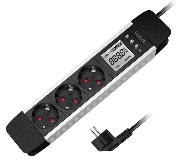 LOGILINK Steckdosenleiste LPS285, 3-fach, Display, Echzeit Energieverbrauch LOGILINK Steckdosenleiste LPS285, 3-fach, Display, Echzeit Energieverbrauch