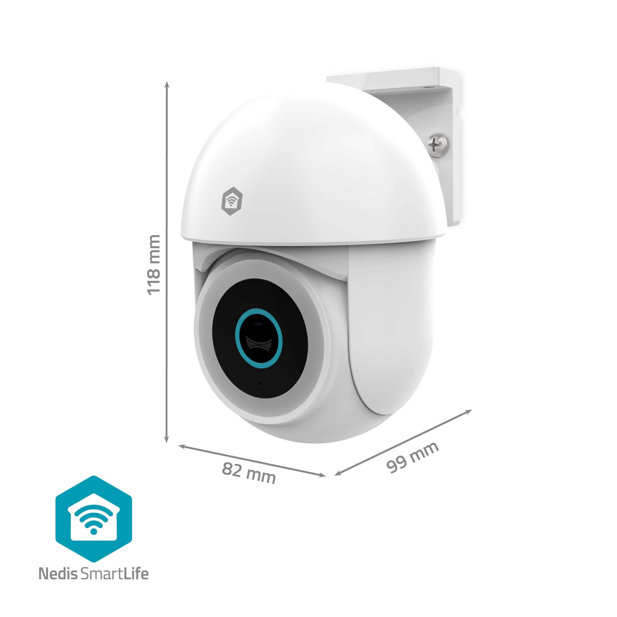 NEDIS Überwachungskamera SmartLife, WIFICO22CWT, Außen, Spotlight, weiß