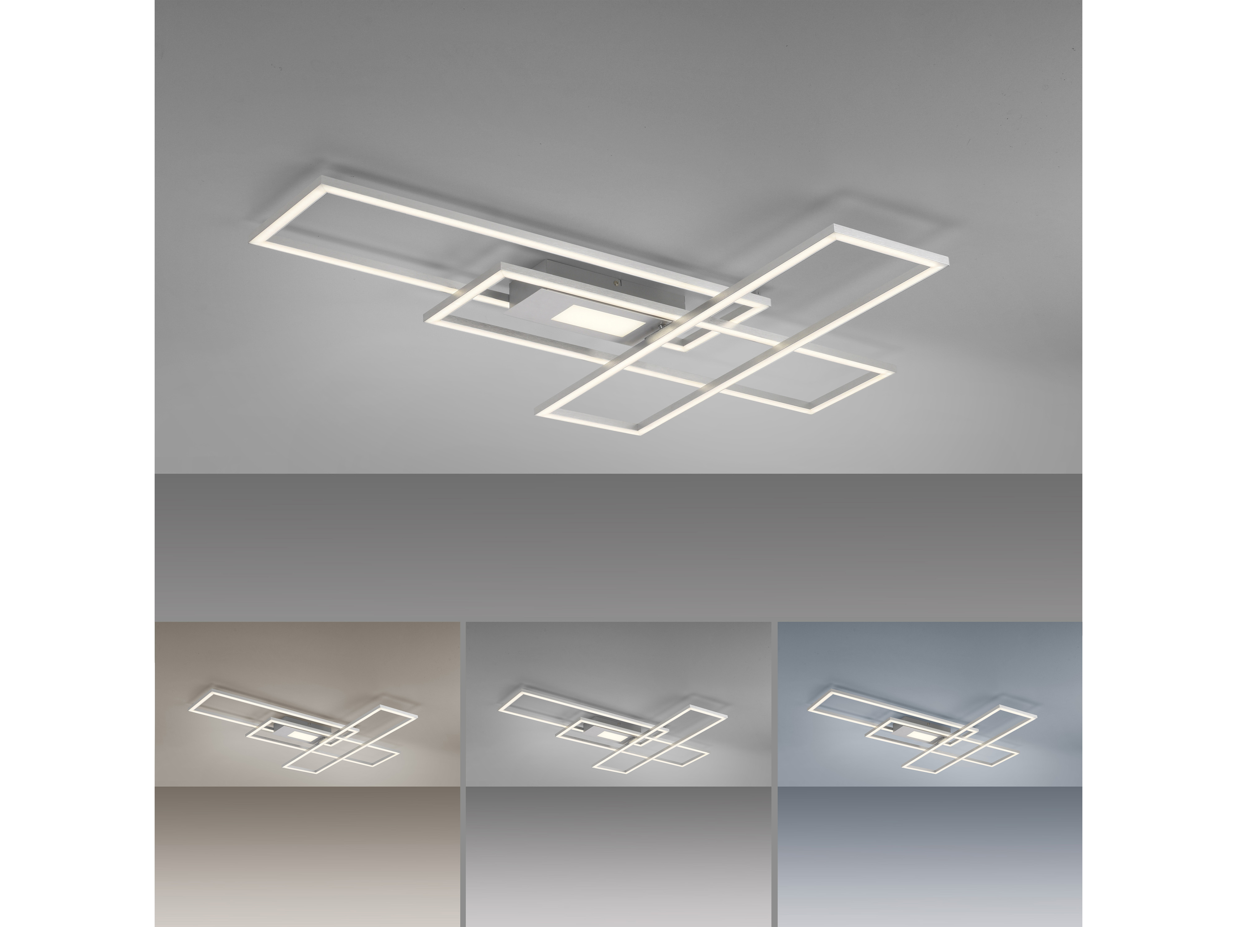 JUST LIGHT LED-Deckenleuchte 14693-55, 45W, 5500lm, silber JUST LIGHT LED-Deckenleuchte 14693-55, 45W, 5500lm, silber