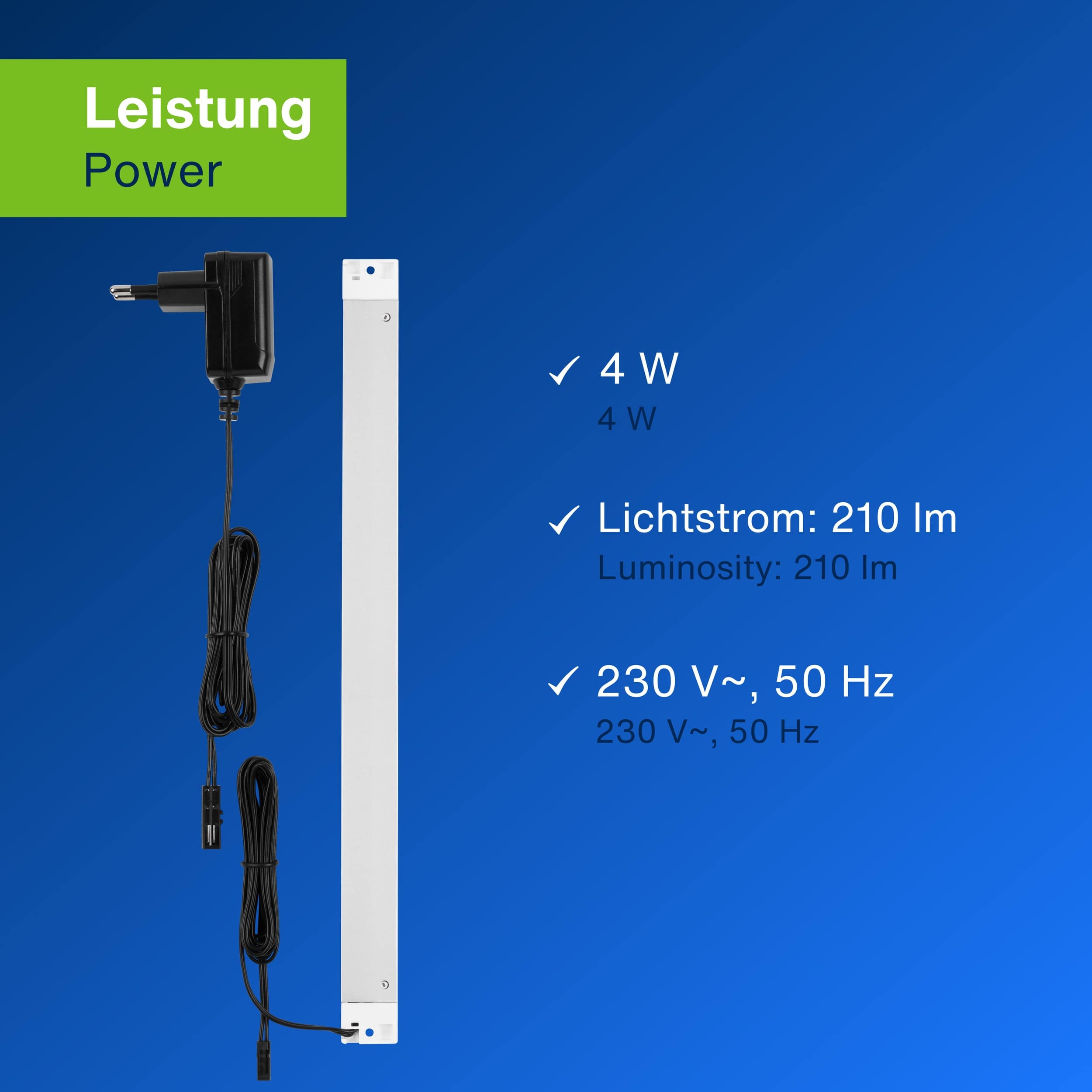 REV LED-Unterbauleuchte Mini Slim, 3W, 3000K, 210lm, warmweiß, IP20, 30 cm REV LED-Unterbauleuchte Mini Slim, 3W, 3000K, 210lm, warmweiß, IP20, 30 cm