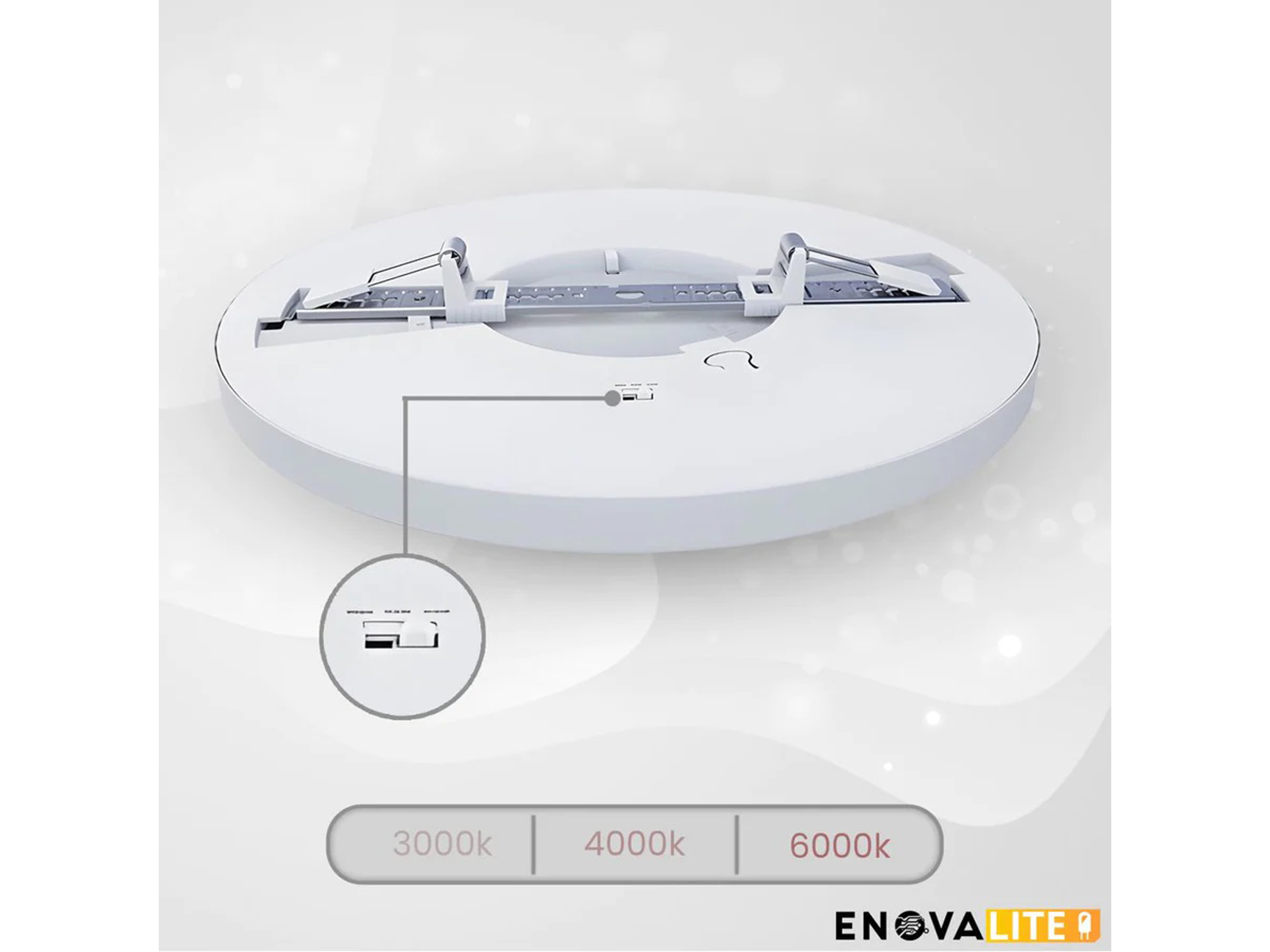 ENOVALITE LED-Panel, EEK: F, 18W, 1880lm, CCT, ø225 ENOVALITE LED-Panel, EEK: F, 18W, 1880lm, CCT, ø225