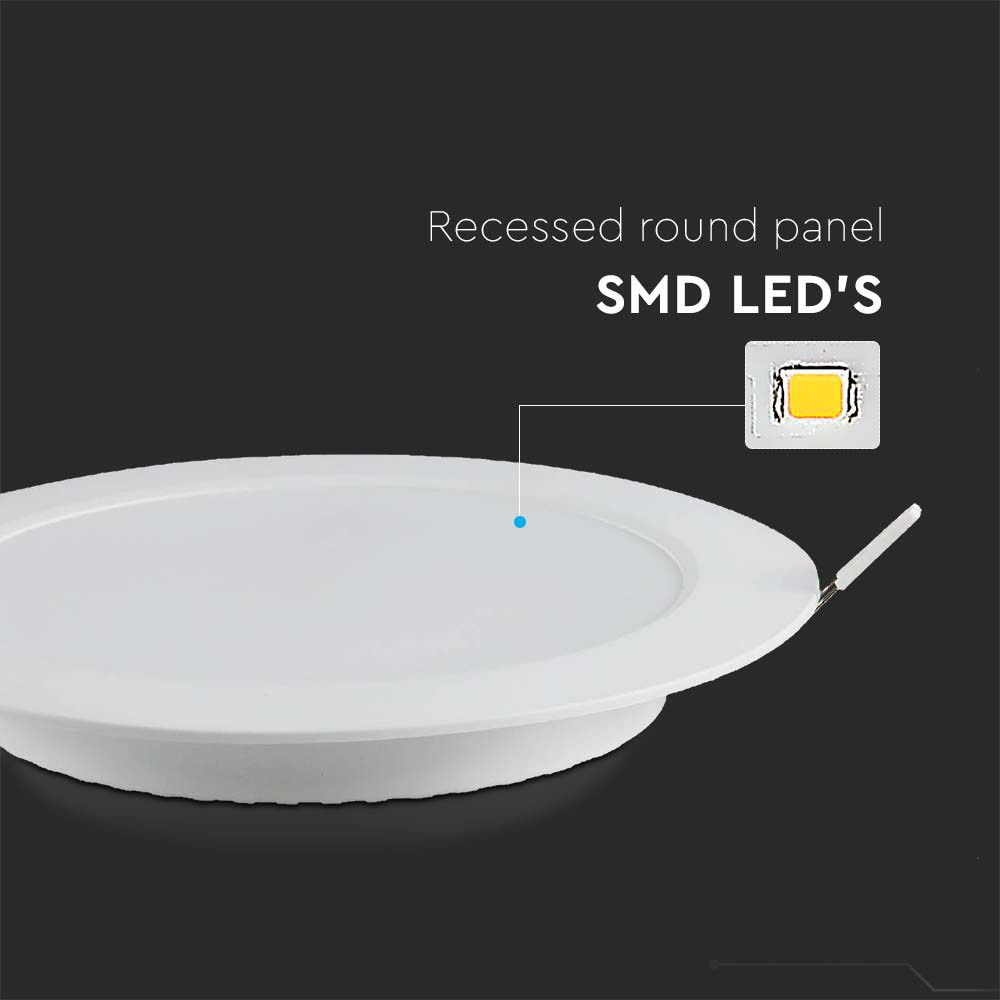 V-TAC LED-Einbauleuchte VT-61024, EEK: F, 24 W, 2500 lm, 3000 K, 10 Stück