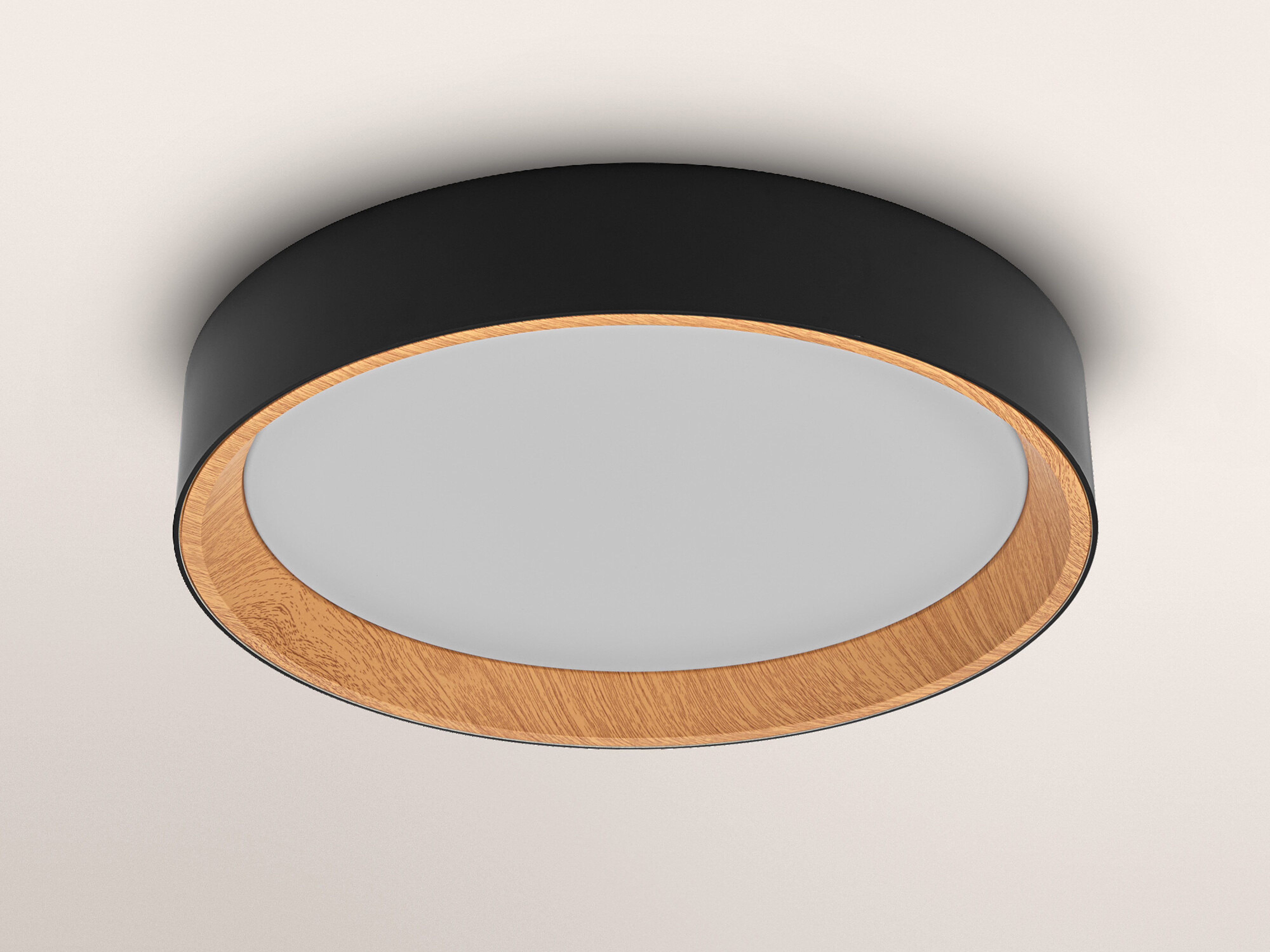 OSRAM LED-Deckenleuchte, 16W, 3000K, 1000lm, warmweiß, IP20, dimmbar, schwarz, Ø29 cm OSRAM LED-Deckenleuchte, 16W, 3000K, 1000lm, warmweiß, IP20, dimmbar, schwarz, Ø29 cm