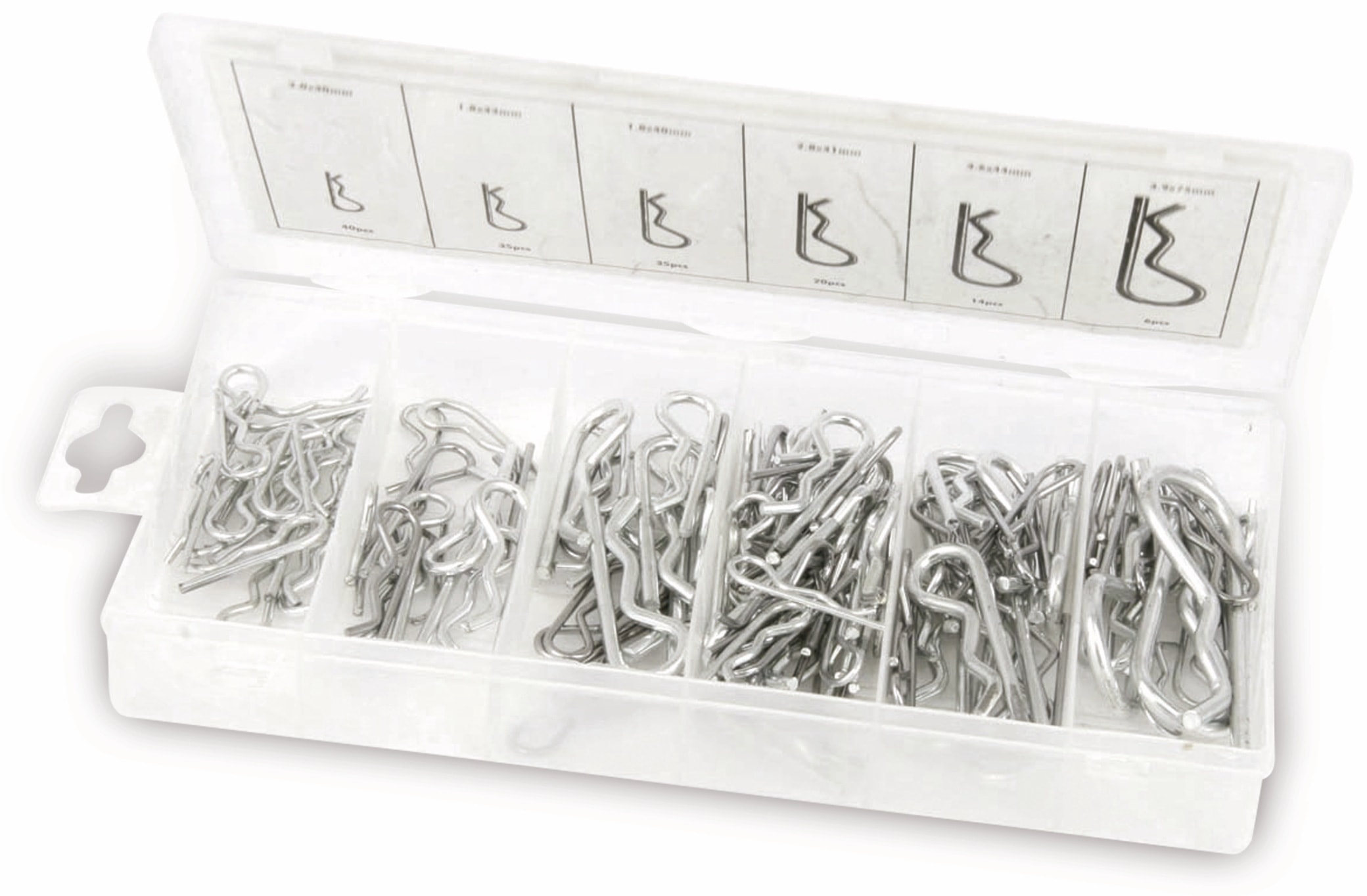 BGS TECHNIC Sort. Federsplinte, 8043, Ø 2,4...4,0 mm, 150-tlg BGS TECHNIC Sort. Federsplinte, 8043, Ø 2,4...4,0 mm, 150-tlg