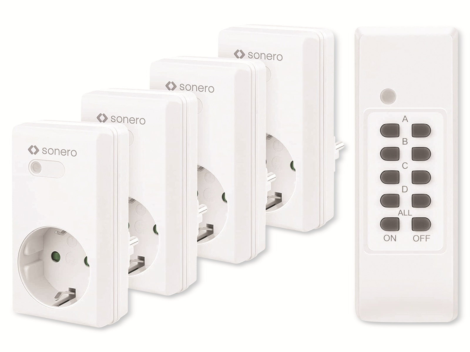 SONERO Funksteckdosen-Set S-RCS204, Indoor