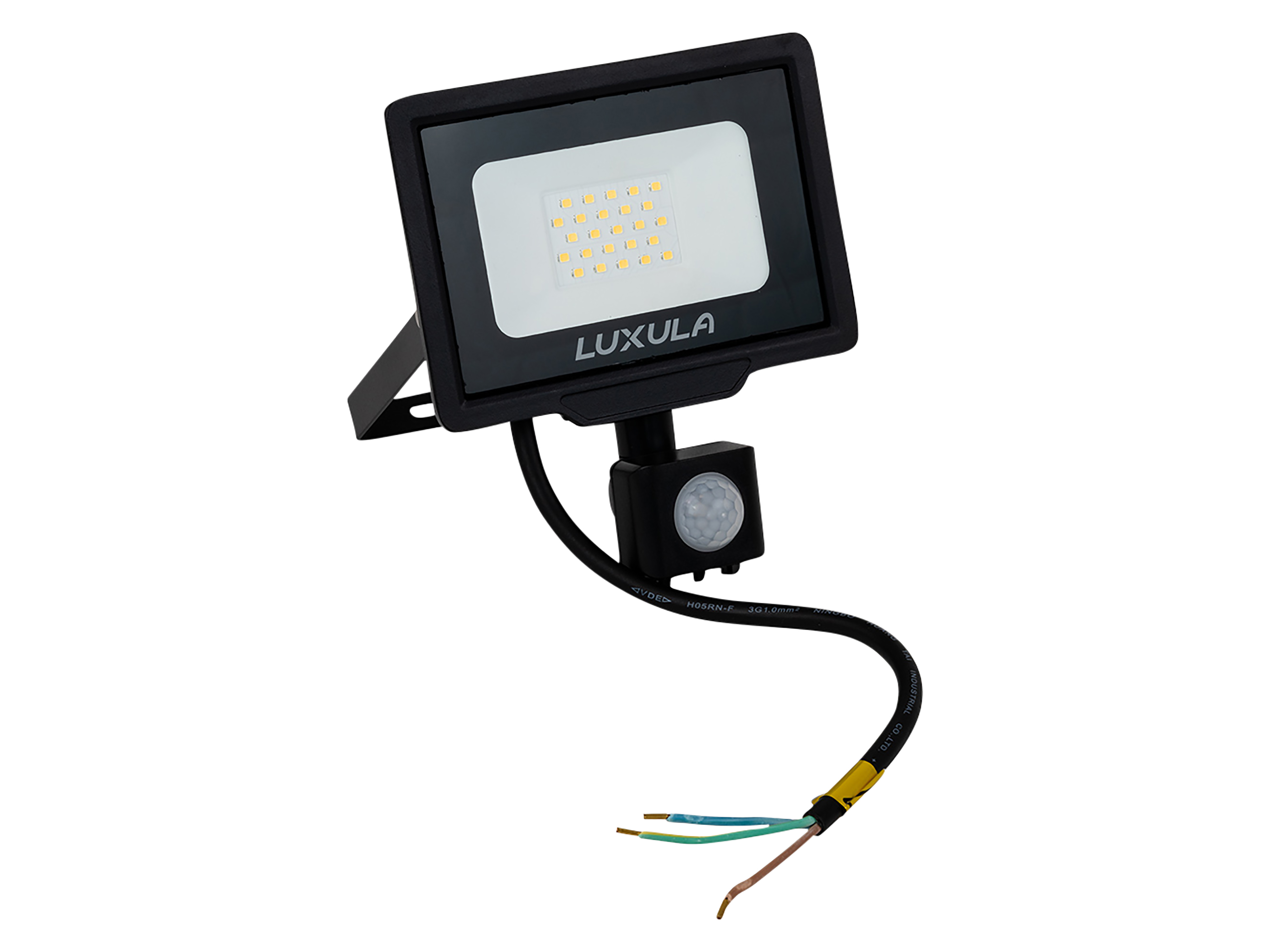 LUXULA LED-Fluter mit Bewegungsmelder, EEK: F, 20W, 2000lm, 4000K, schwarz