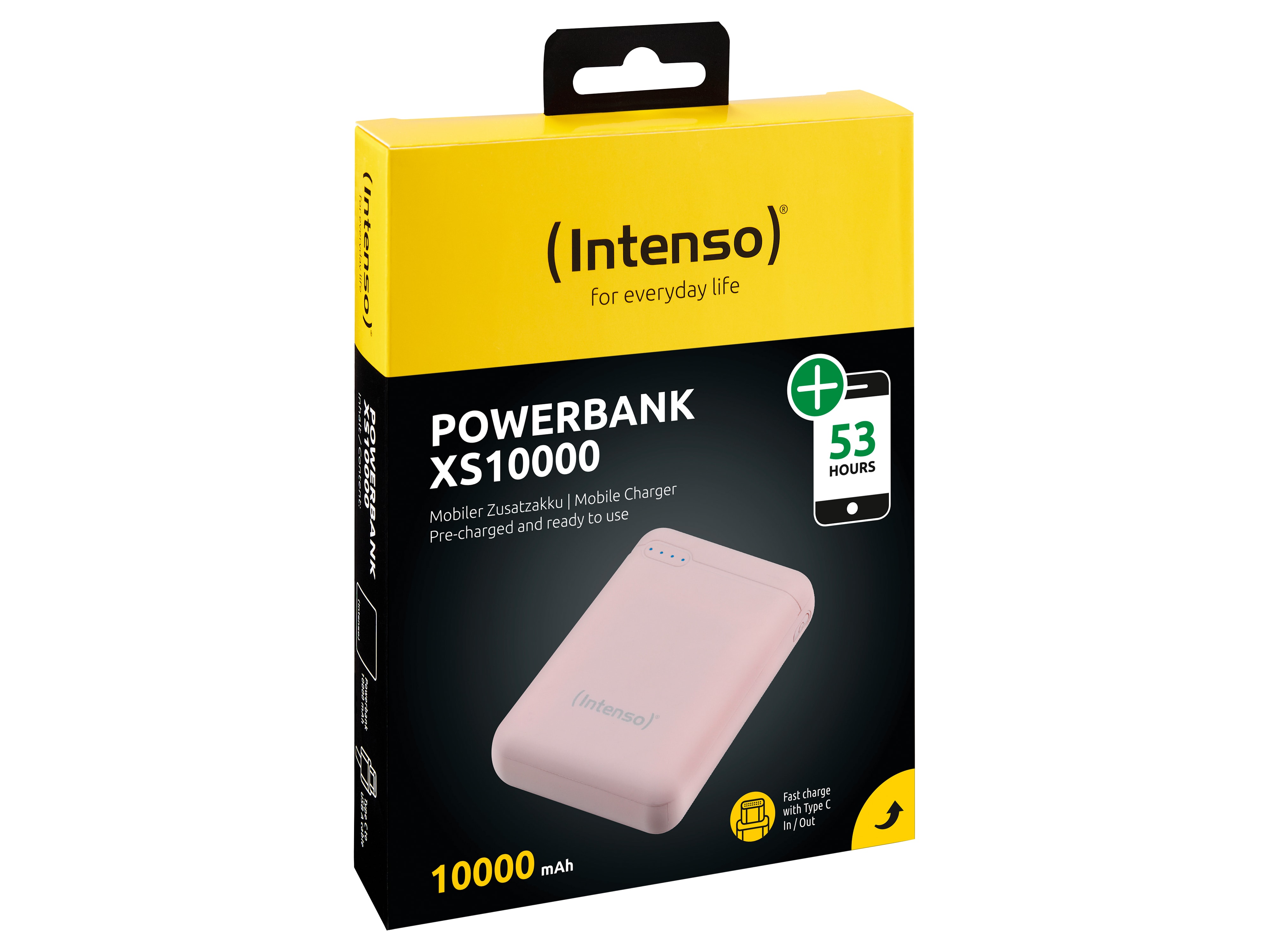 INTENSO USB Powerbank 7313533 XS 10000, 10.000 mAh, rose INTENSO USB Powerbank 7313533 XS 10000, 10.000 mAh, rose