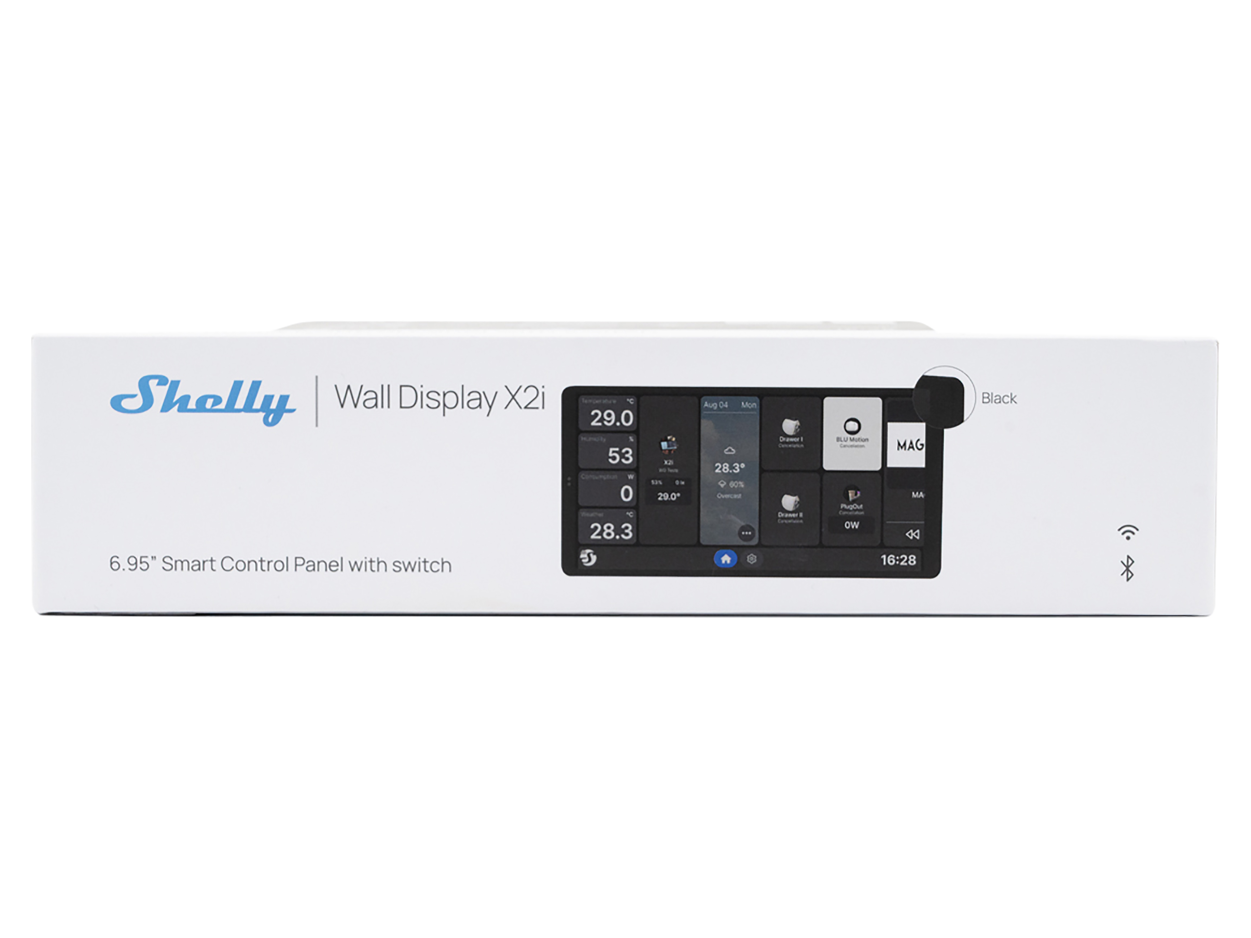 SHELLY Wanddisplay Wall Display X2i, schwarz