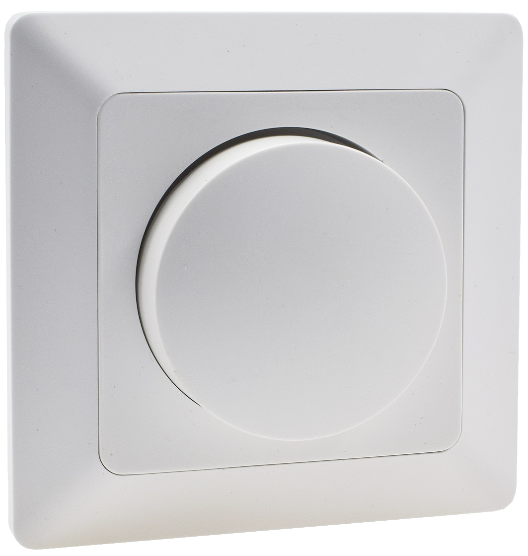 MILOS Drehdimmer-Schalter 22781, UP, 3...60 W, 250 V, für LED-Lampen, weiß