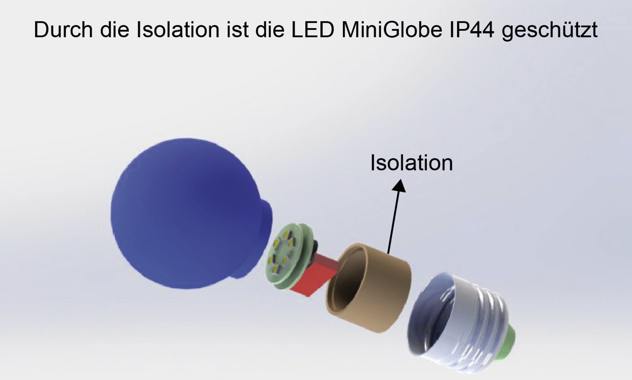 BLULAXA LED-Lampe E27, 1 W, IP44, blau BLULAXA LED-Lampe E27, 1 W, IP44, blau