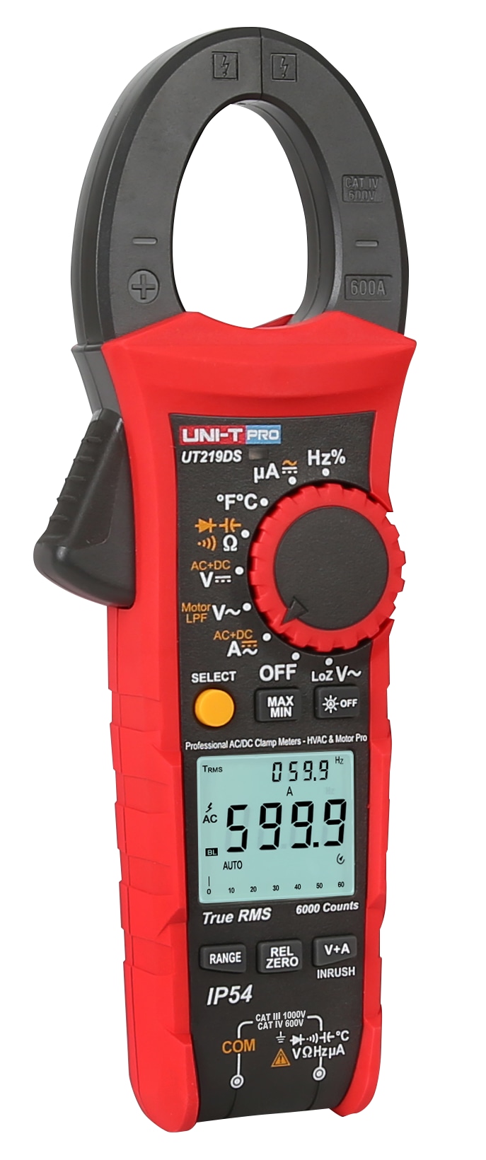UNI-T Stromzange UT219DS, 600 A AC/DC UNI-T Stromzange UT219DS, 600 A AC/DC