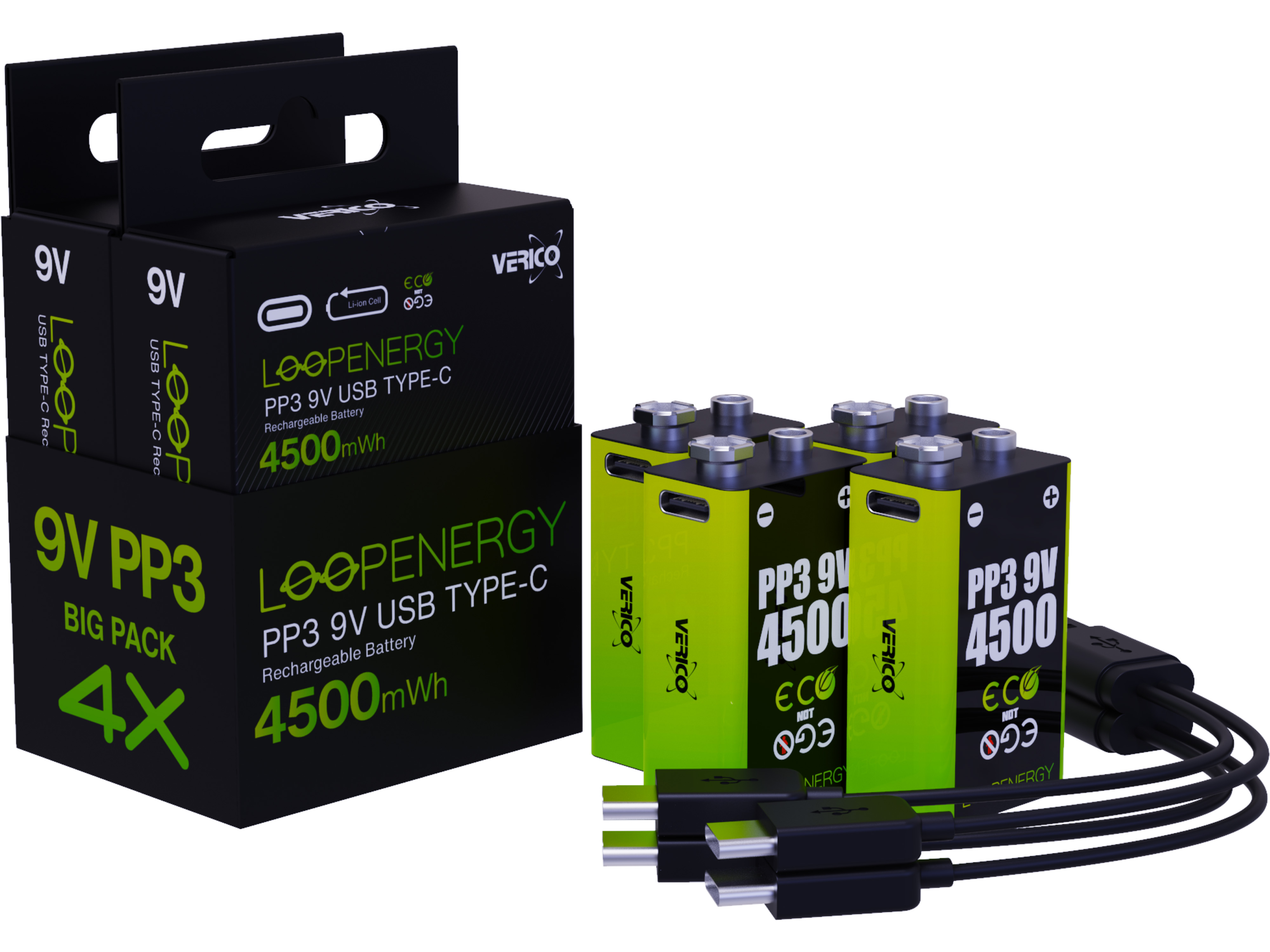 VERICO Li-Ion-Akku Loop Energy 9 V- Block, 4er Pack VERICO Li-Ion-Akku Loop Energy 9 V- Block, 4er Pack