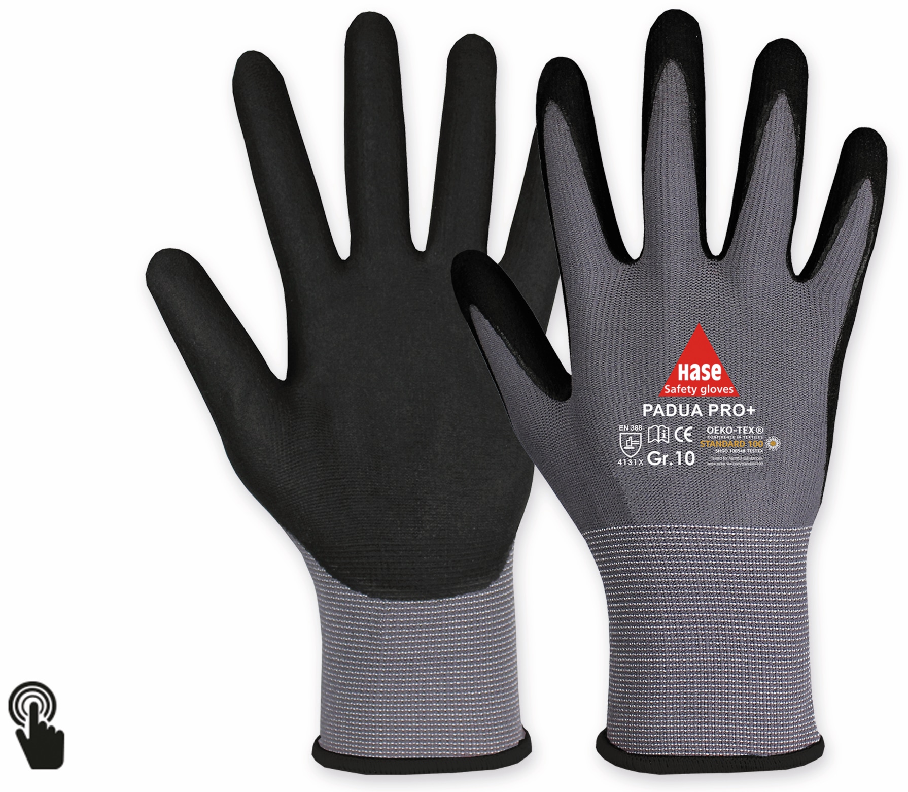 HASE SAFETY GLOVES Arbeitshandschuhe, Padua Pro+, EN388, EN 420, Touchfähig, Größe 9 HASE SAFETY GLOVES Arbeitshandschuhe, Padua Pro+, EN388, EN 420, Touchfähig, Größe 9