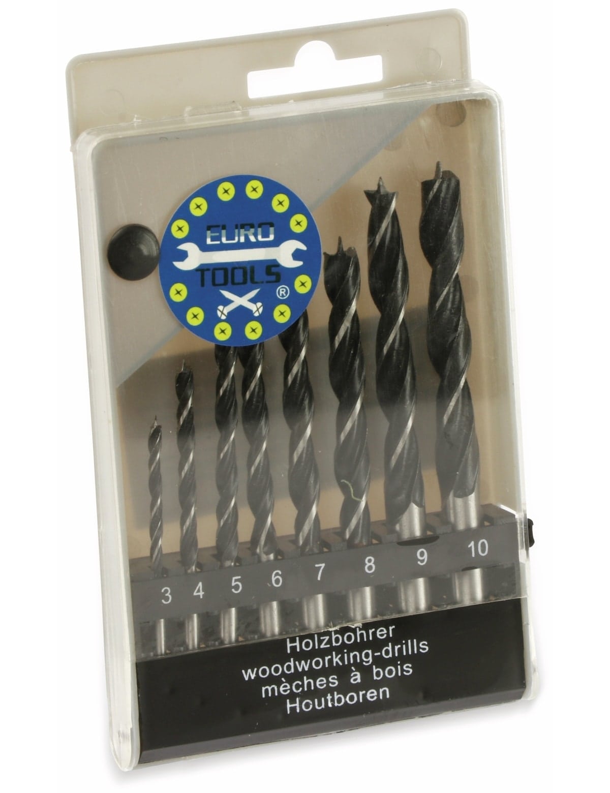 MASTERPROOF Holzbohrer-Satz in Kunststoffbox, 3...10 mm, 8-teilig MASTERPROOF Holzbohrer-Satz in Kunststoffbox, 3...10 mm, 8-teilig