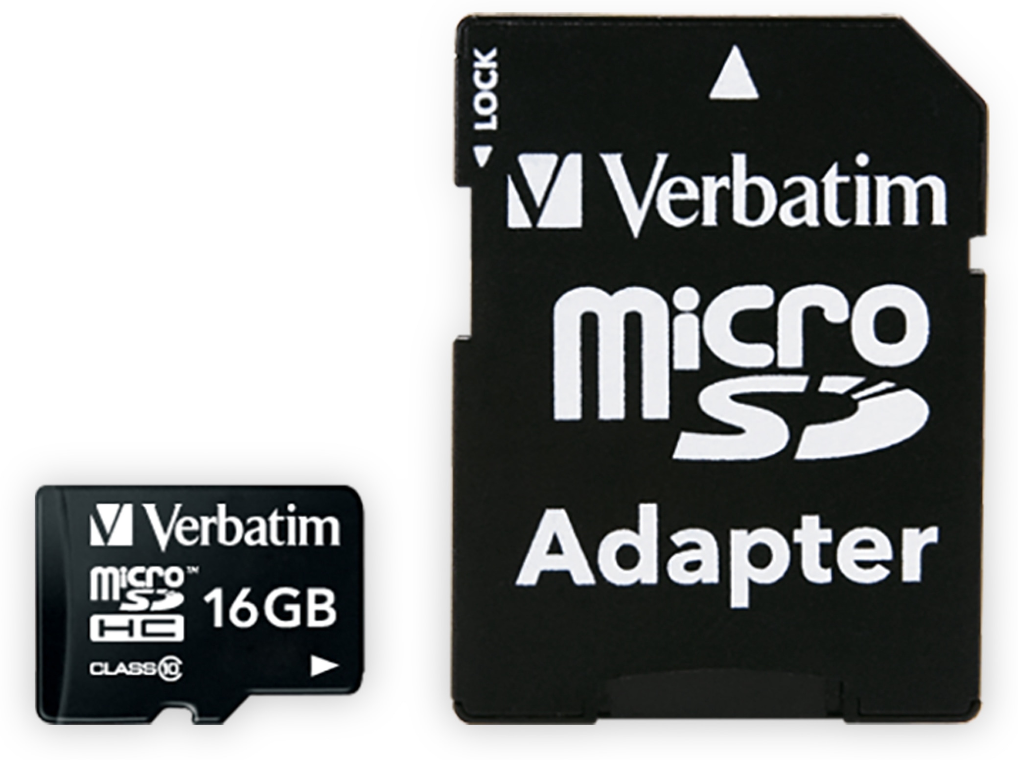 VERBATIM MicroSDHC Card Premium, 16 GB, Class 10, inkl. Adapter VERBATIM MicroSDHC Card Premium, 16 GB, Class 10, inkl. Adapter