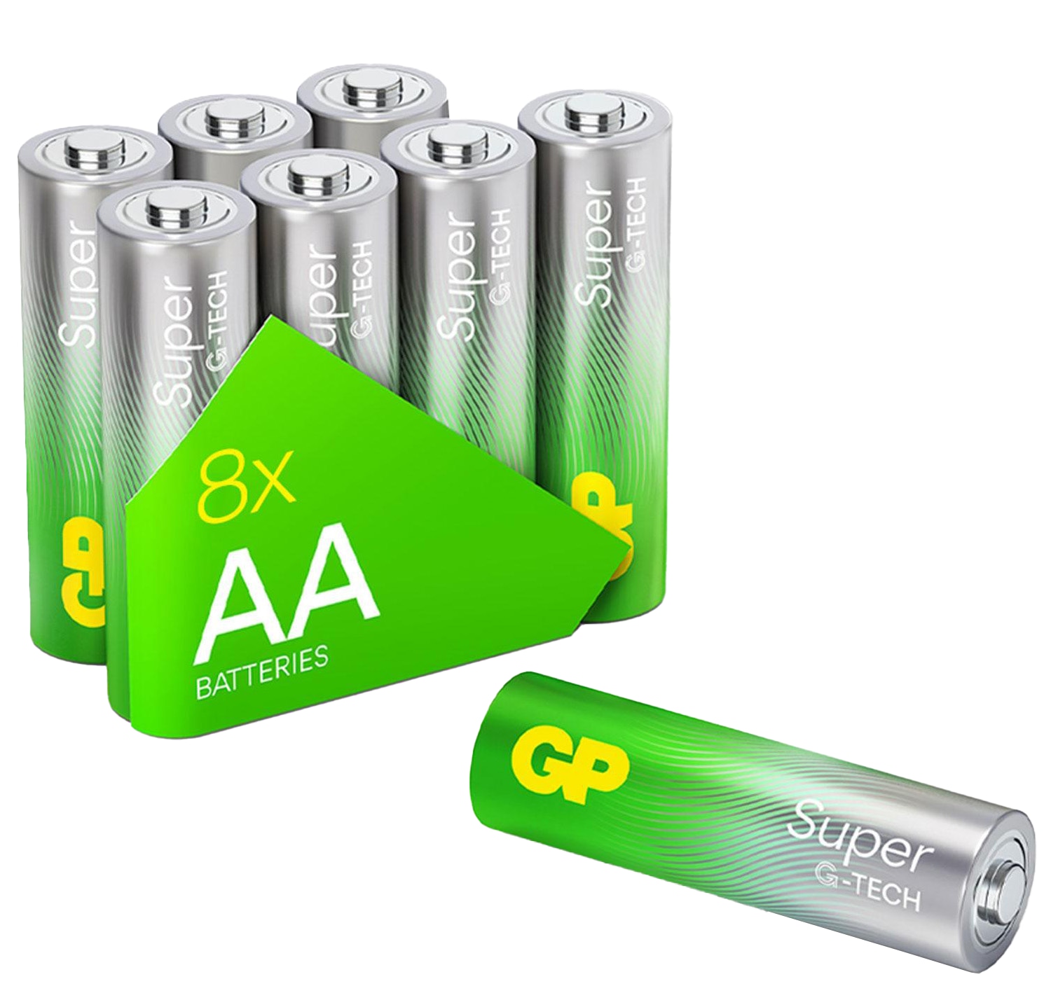 GP AA-Batterie Alkaline Super, 1,5 V, 8 Stück GP AA-Batterie Alkaline Super, 1,5 V, 8 Stück