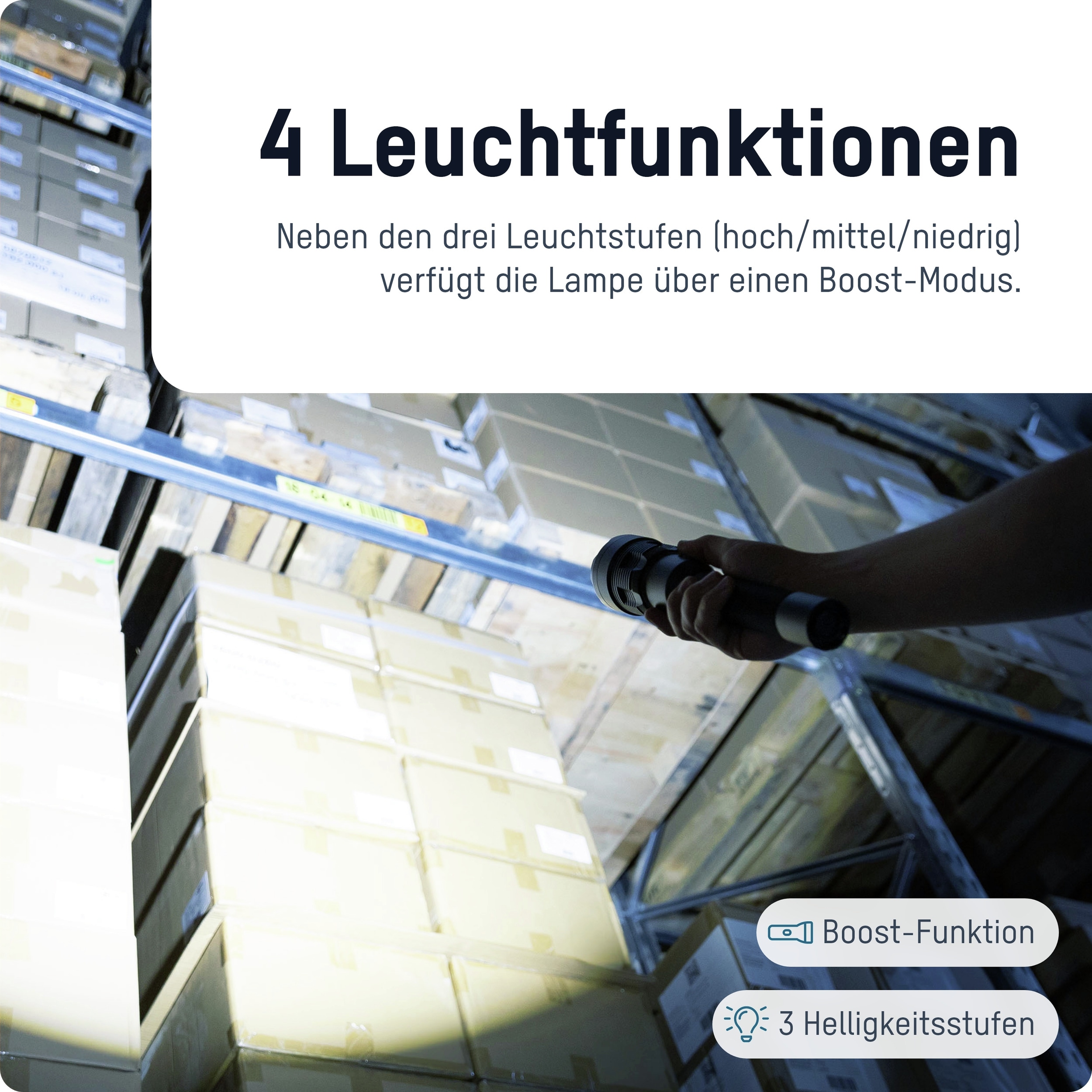 ANSMANN LED-Taschenlampe T12000FR, 12000 lm, wiederaufladbar, schwarz ANSMANN LED-Taschenlampe T12000FR, 12000 lm, wiederaufladbar, schwarz