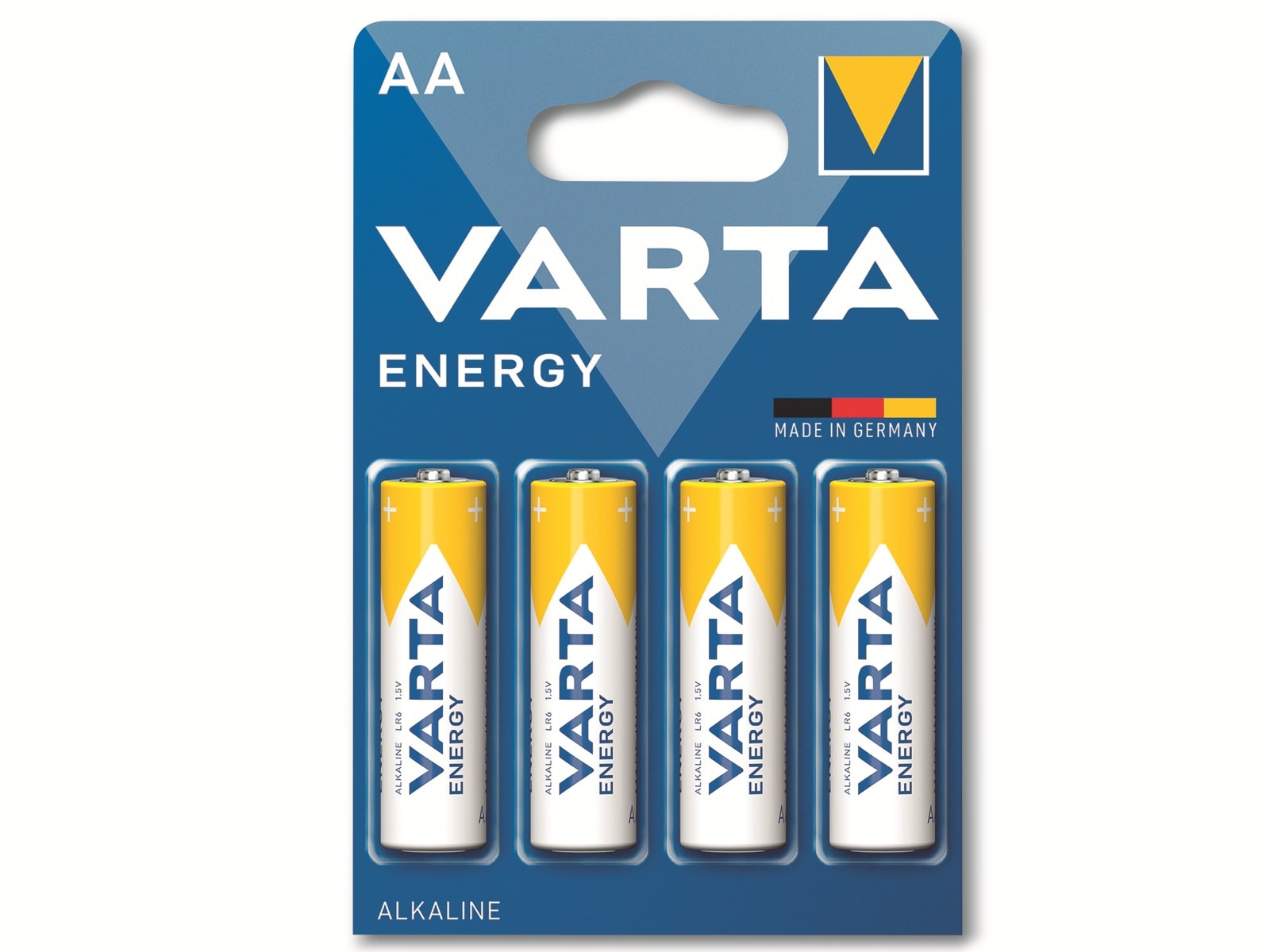 VARTA Batterie Alkaline, Mignon, AA, LR06, 1.5V, Energy, 4 Stück VARTA Batterie Alkaline, Mignon, AA, LR06, 1.5V, Energy, 4 Stück