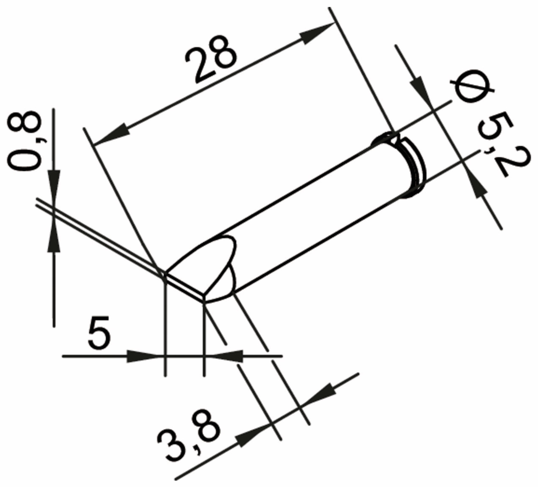 ERSA Lötspitze, 0102CDLF50/SB, meißelförmig,5,0 mm ERSA Lötspitze, 0102CDLF50/SB, meißelförmig,5,0 mm