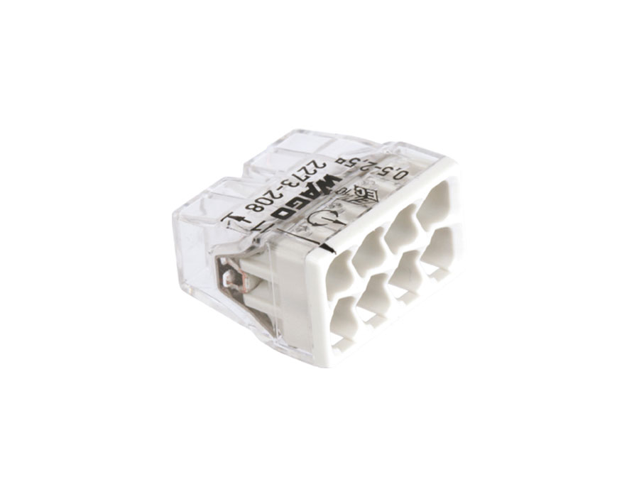 WAGO Steckklemmen 2273-208, 8-polig, 0,5...2,5 mm², 50 Stück WAGO Steckklemmen 2273-208, 8-polig, 0,5...2,5 mm², 50 Stück