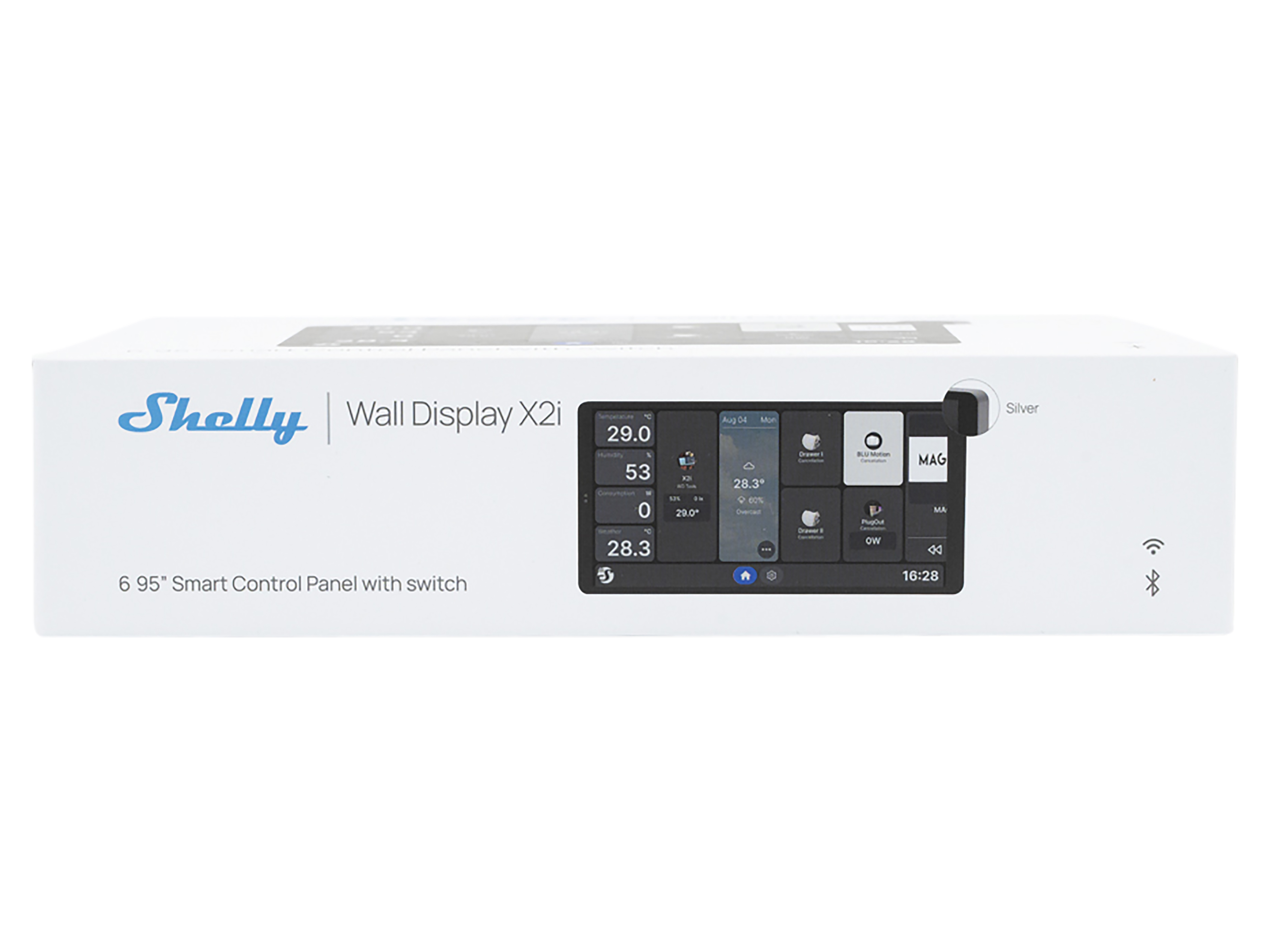 SHELLY Wanddisplay Wall Display X2i, silber SHELLY Wanddisplay Wall Display X2i, silber