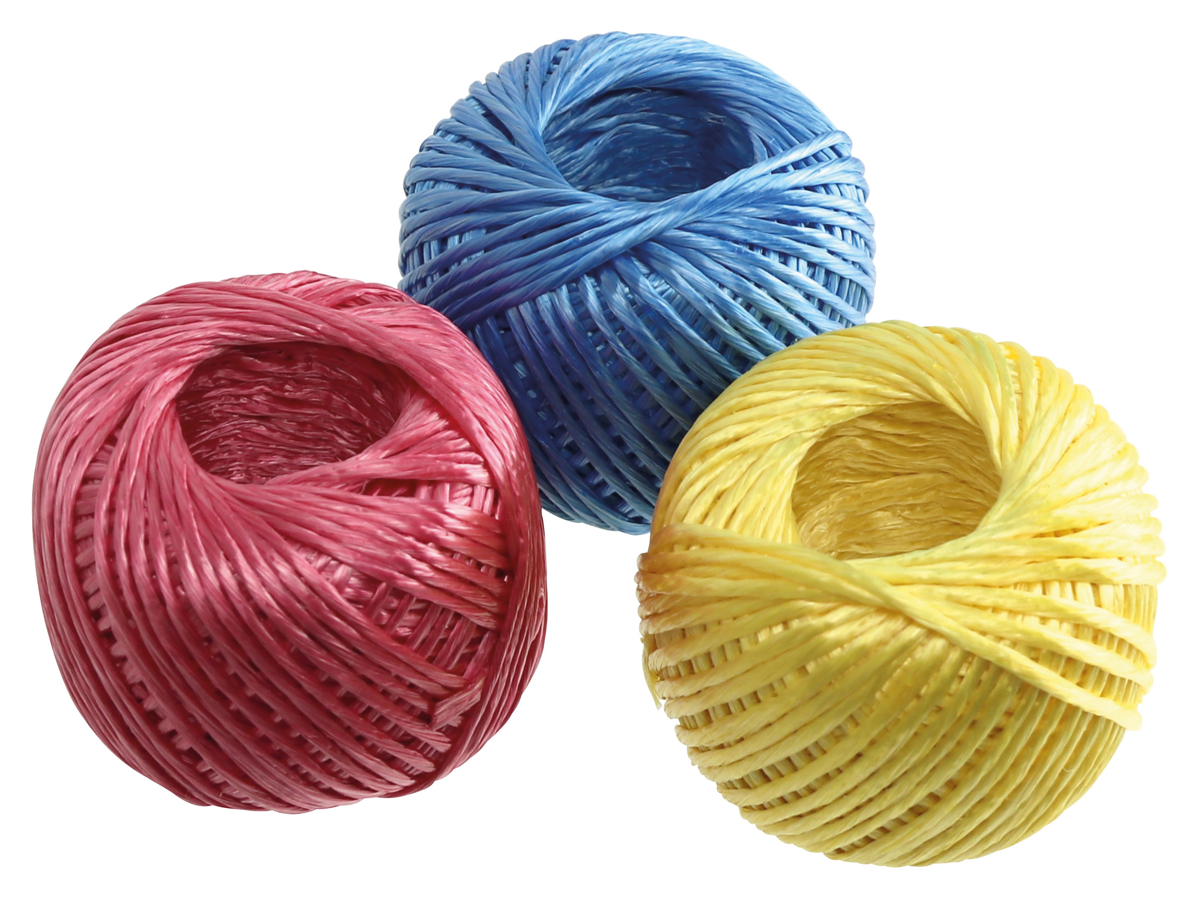 KINZO Bindfaden, 3x50 m, rot, blau, gelb KINZO Bindfaden, 3x50 m, rot, blau, gelb