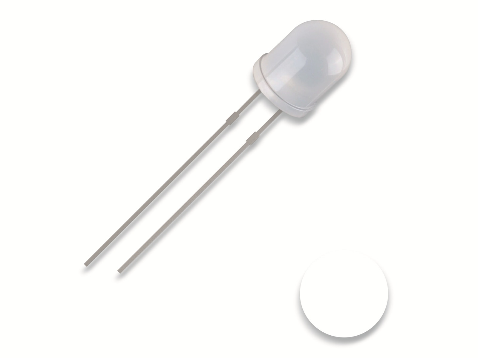 QUADRIOS LED, 3 mm, Weiß, 2,54 mm QUADRIOS LED, 3 mm, Lichtfarbe: Weiß, Gehäusefarbe: Diffus, 2500 mcd, 8000 K, 2,54 mm