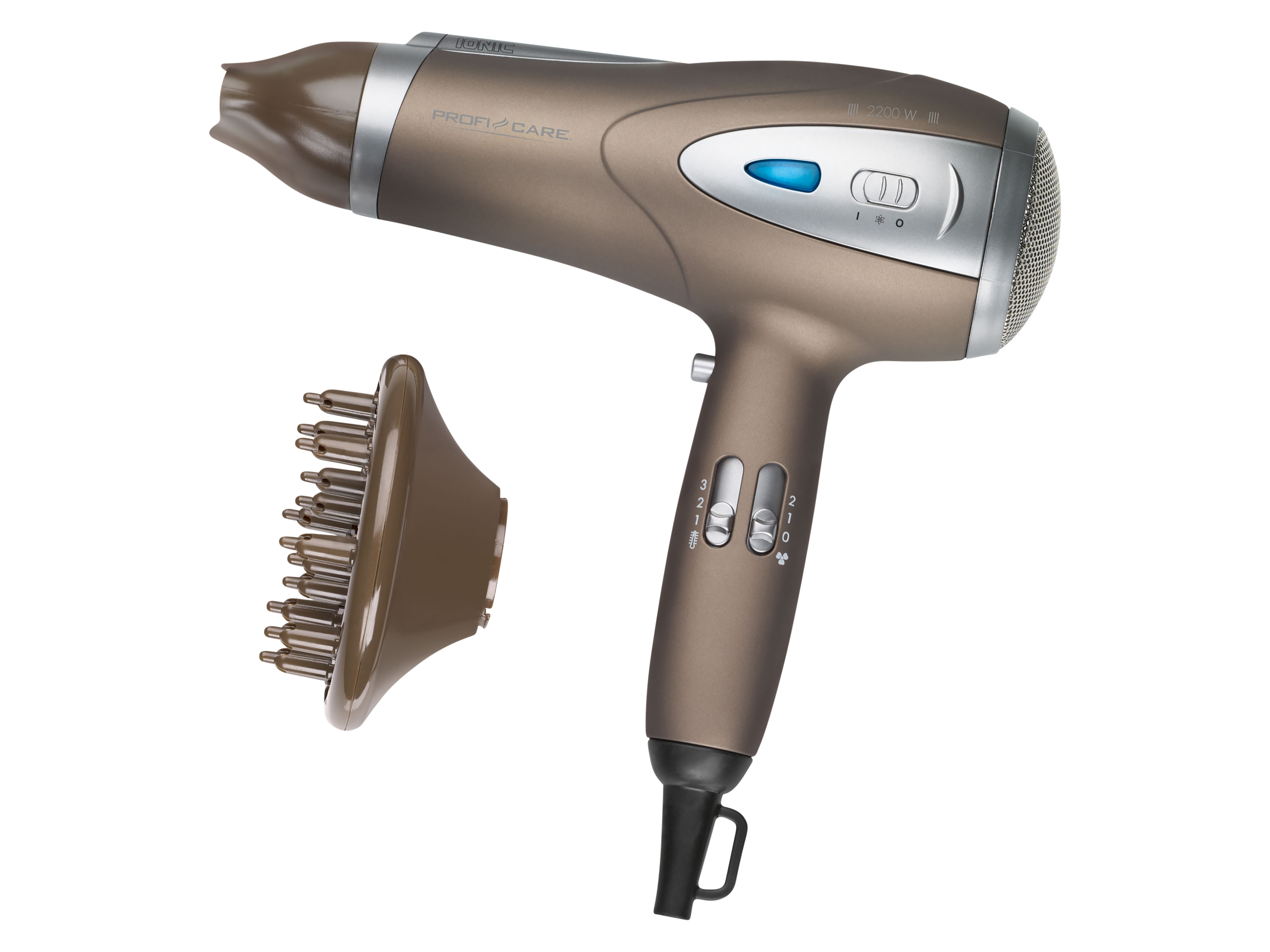 PROFICARE Haartrockner PC-HTD 3113, Ionisierungsfunktion, 2200W, braun