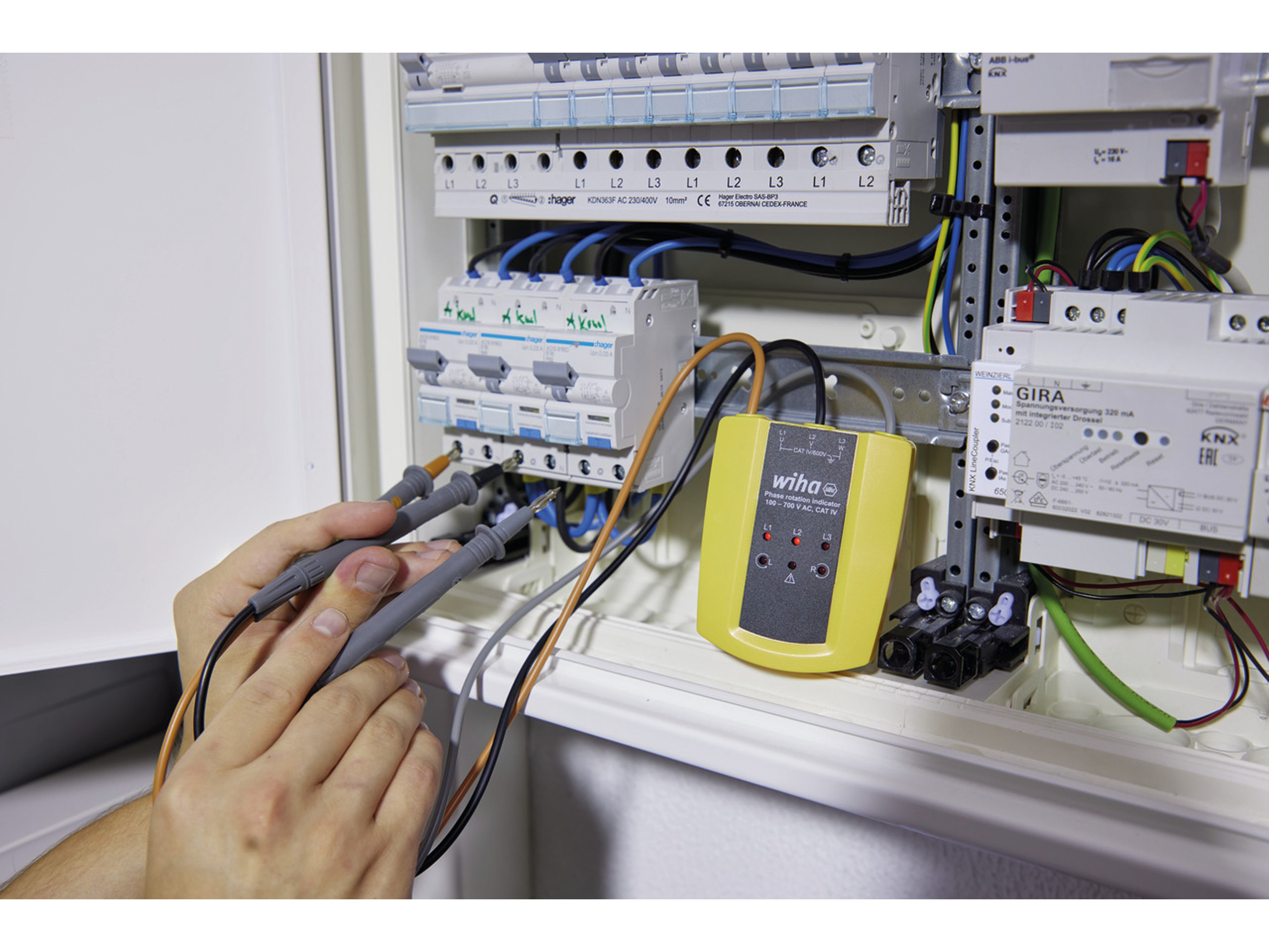 WIHA Drehfeldrichtungsanzeiger 100...700 V AC, SB25562 WIHA Drehfeldrichtungsanzeiger 100...700 V AC, SB25562