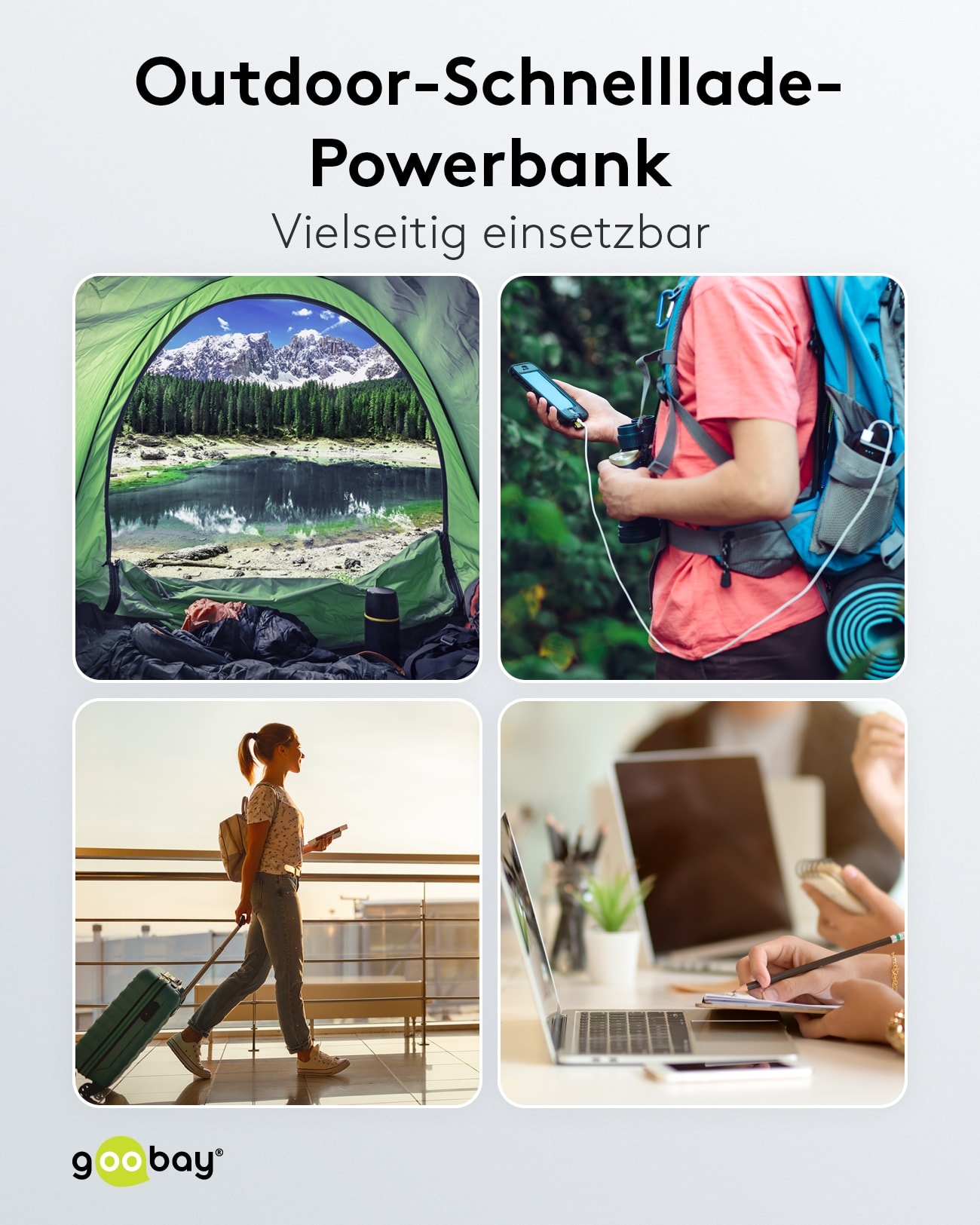 GOOBAY Solar-Powerbank 53934, 20000mAh, Outdoor GOOBAY Solar-Powerbank 53934, 20000mAh, Outdoor