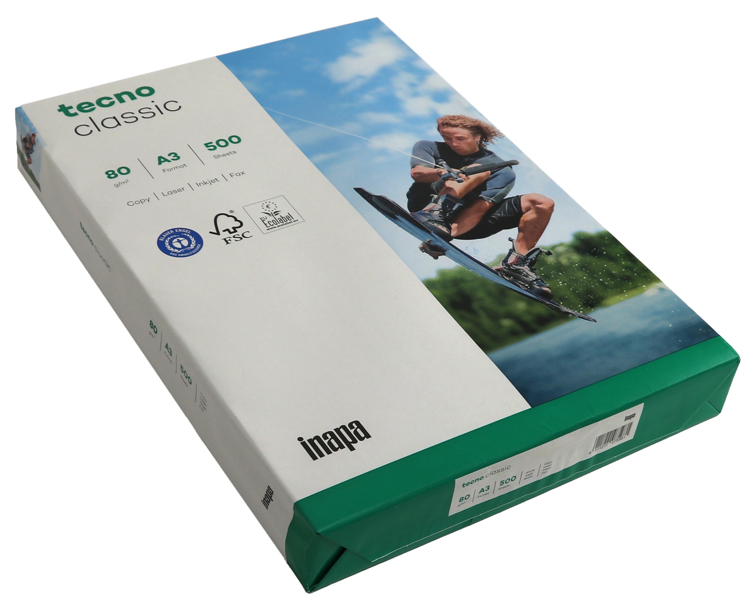 INAPA Kopierpapier, Tecno Classic, A3, 80 g/m², 500 Blatt INAPA Kopierpapier, Tecno Classic, A3, 80 g/m², 500 Blatt