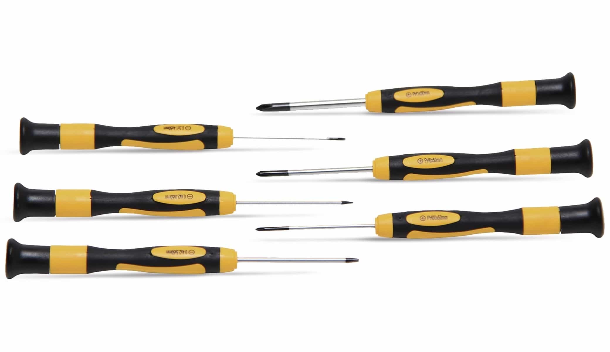 BGS TECHNIC Feinmechaniker-Schraubendreher-Satz, DYT 35807, Kreuz/Schlitz, 6-teilig