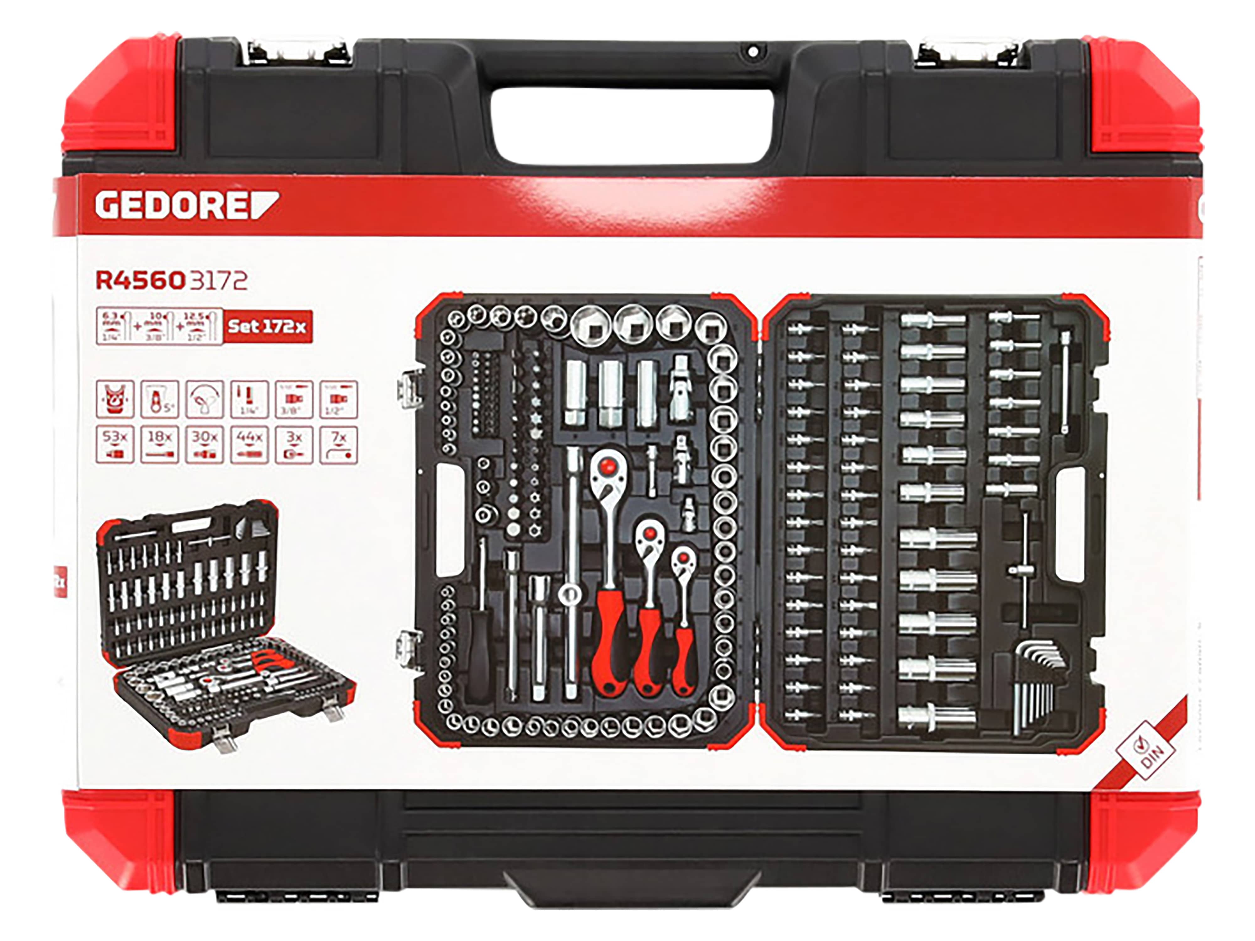 GEDORE RED Steckschlüssel-Satz, R45603172, 172-teilig GEDORE RED Steckschlüssel-Satz, R45603172, 172-teilig