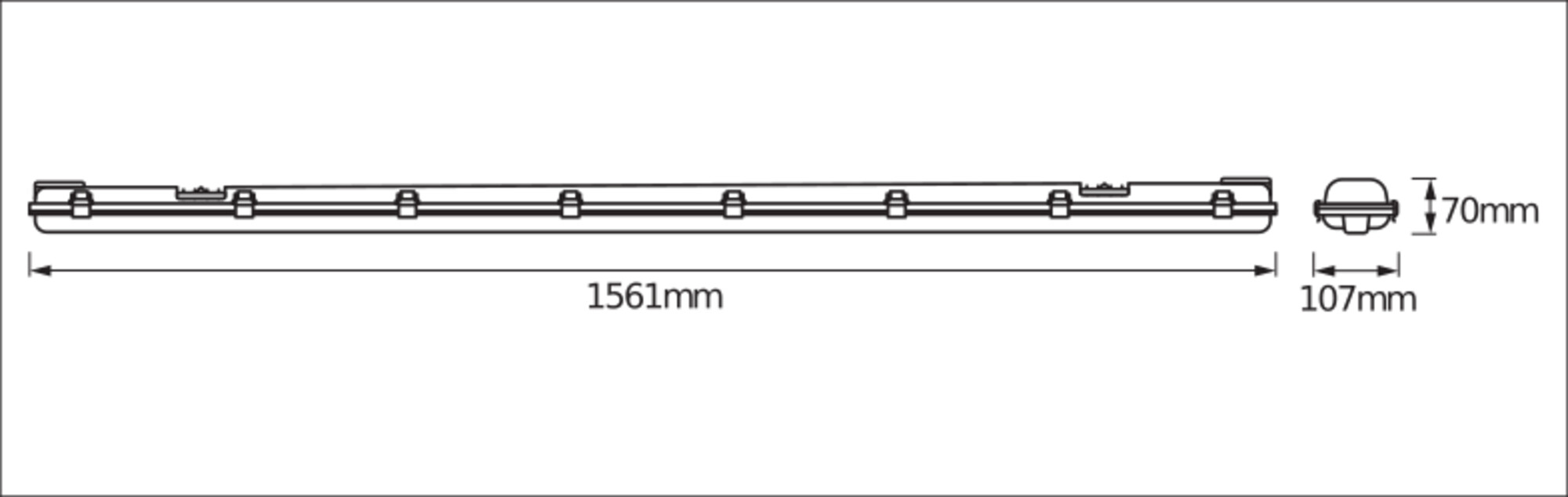 OSRAM LED-Feuchtraumleuchte Submarine, G13, 38 W, 3800 lm, 4000 K, IP65, neutralweiß, 156,1 cm OSRAM LED-Feuchtraumleuchte Submarine, G13, 38 W, 3800 lm, 4000 K, IP65, neutralweiß, 156,1 cm